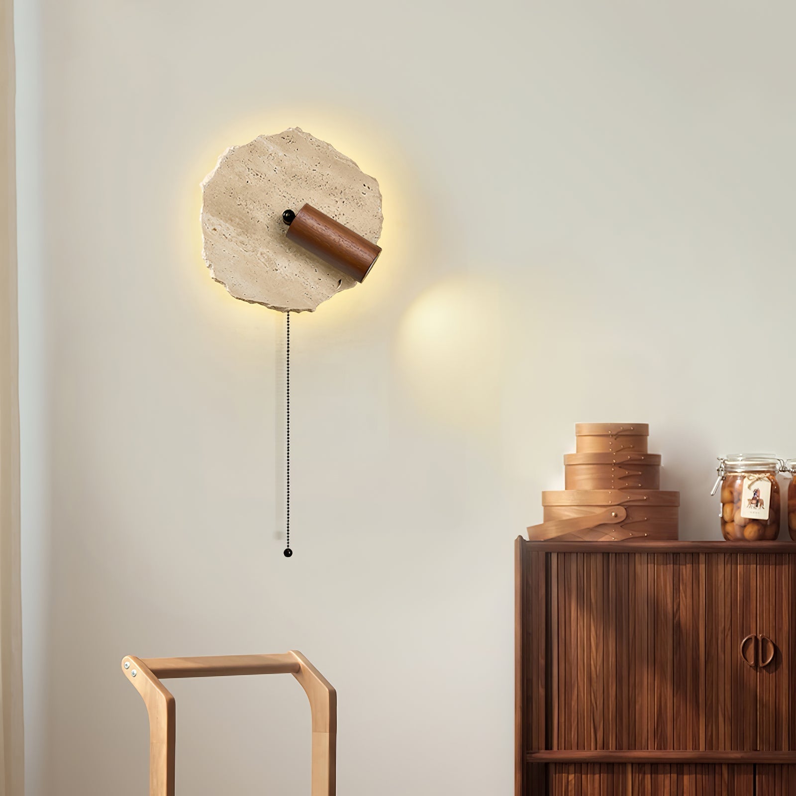 Valeriella Travertine Wall Light