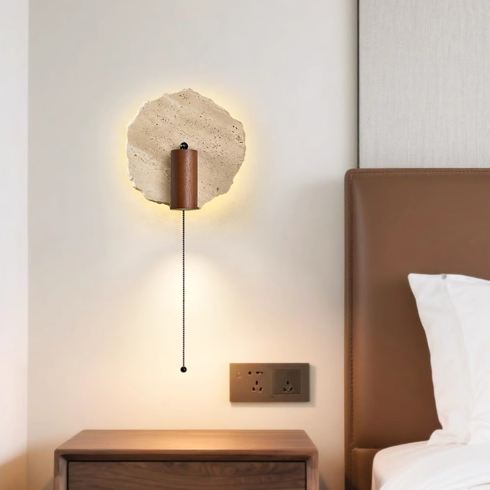 Valeriella Travertine Wall Light