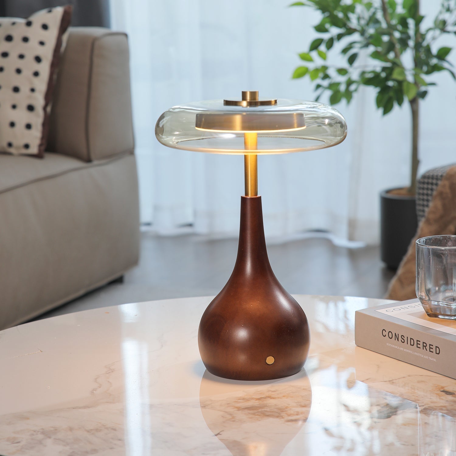 Airdes Wood Vintage Table Lamp