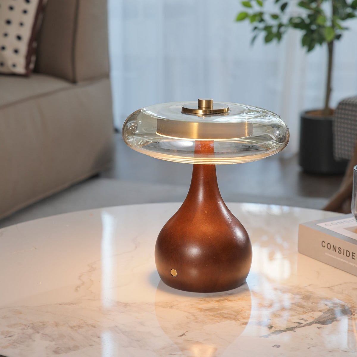 Airdes Wood Vintage Table Lamp