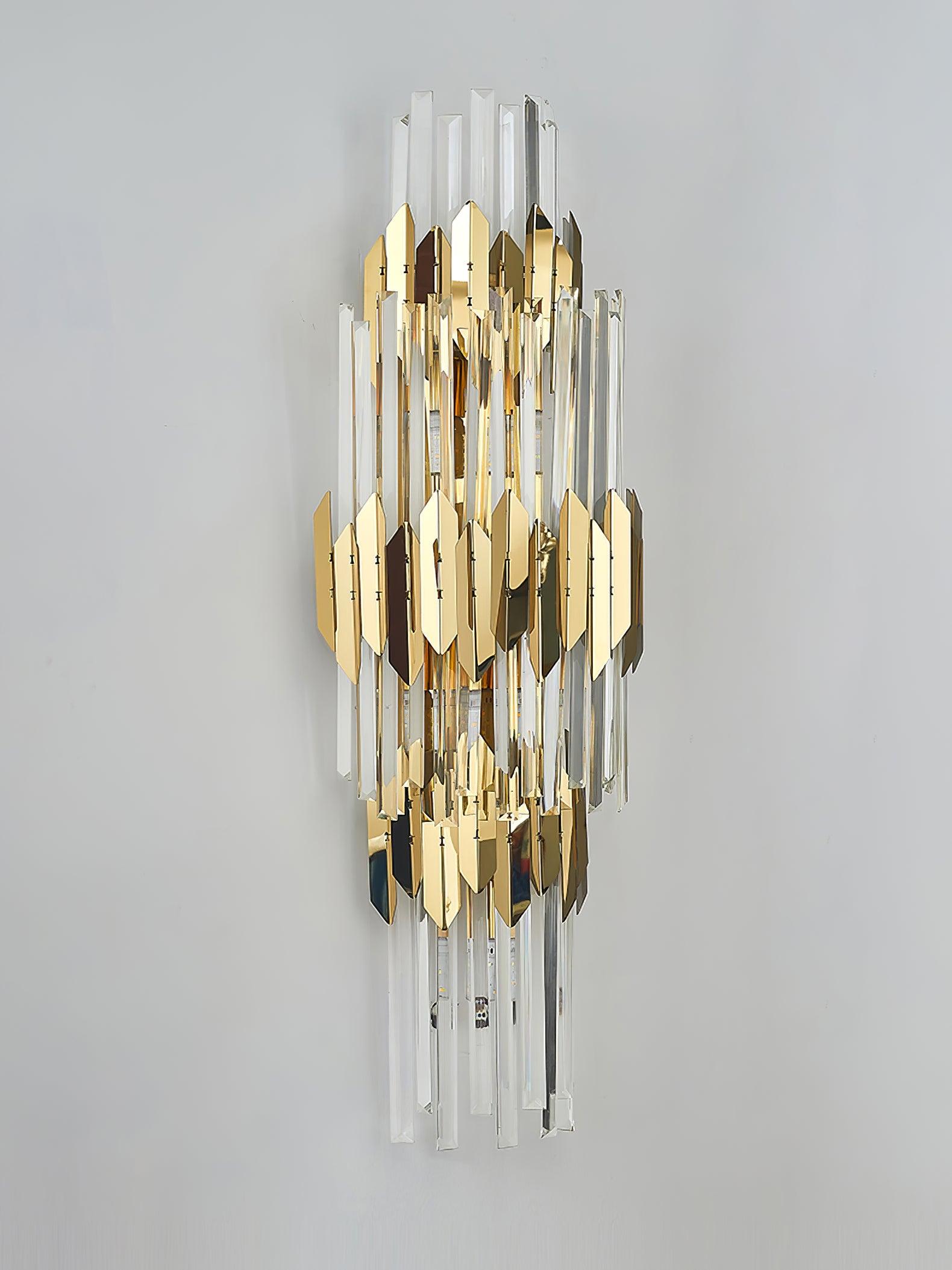 Elyoaria Nordic Art Three Layer Crystal Wall Light