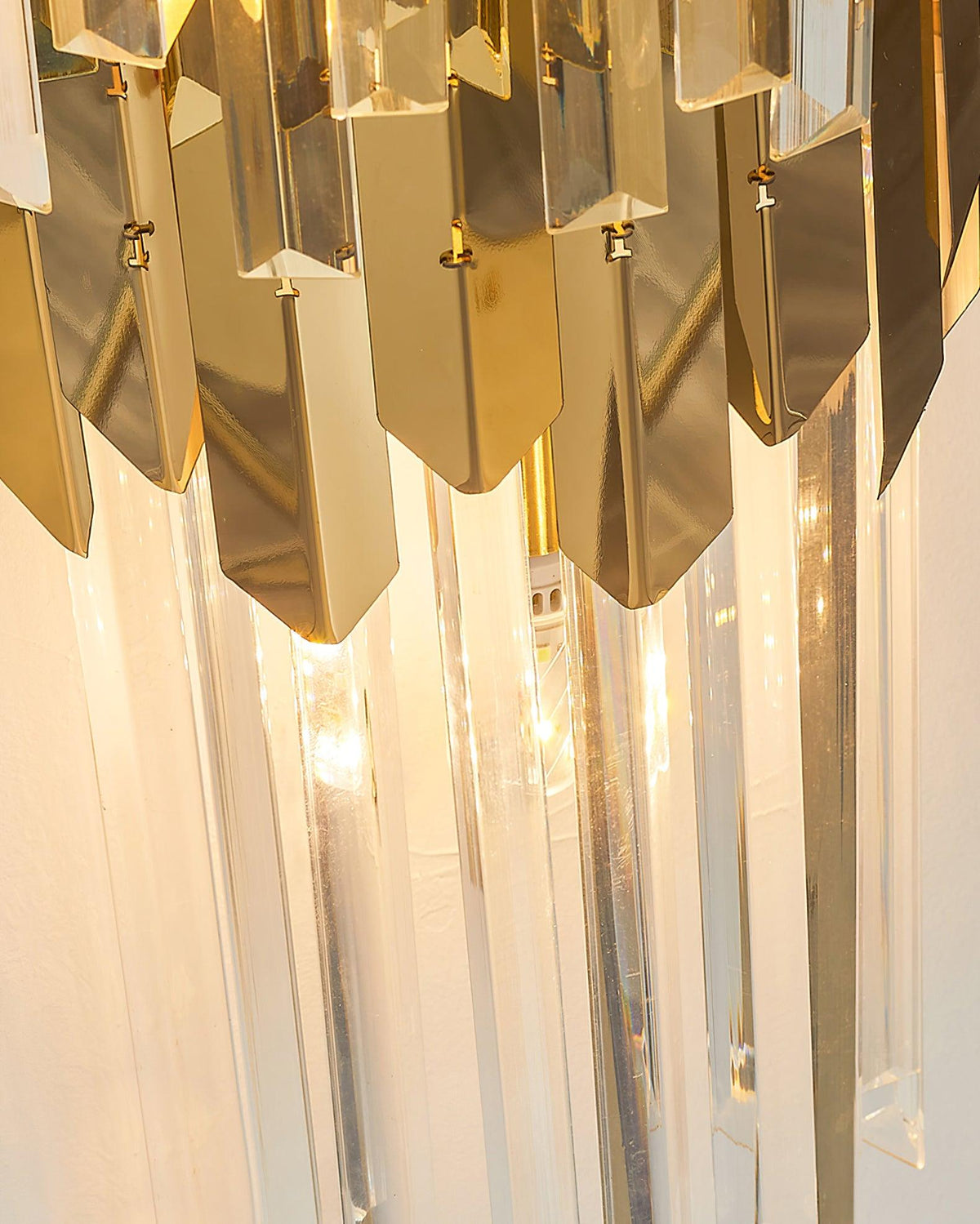 Elyoaria Nordic Art Three Layer Crystal Wall Light