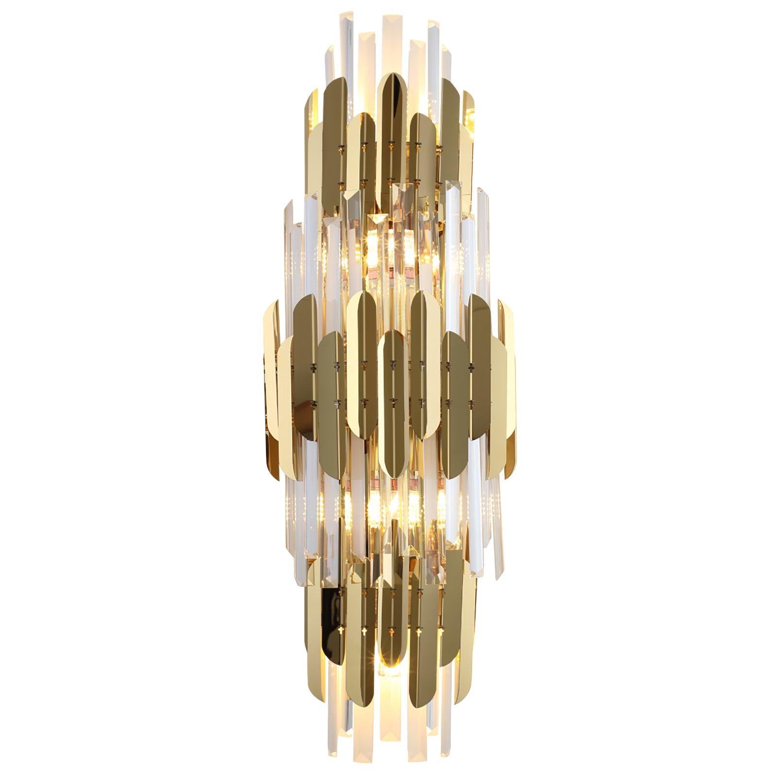 Elyoaria Nordic Art Three Layer Crystal Wall Light