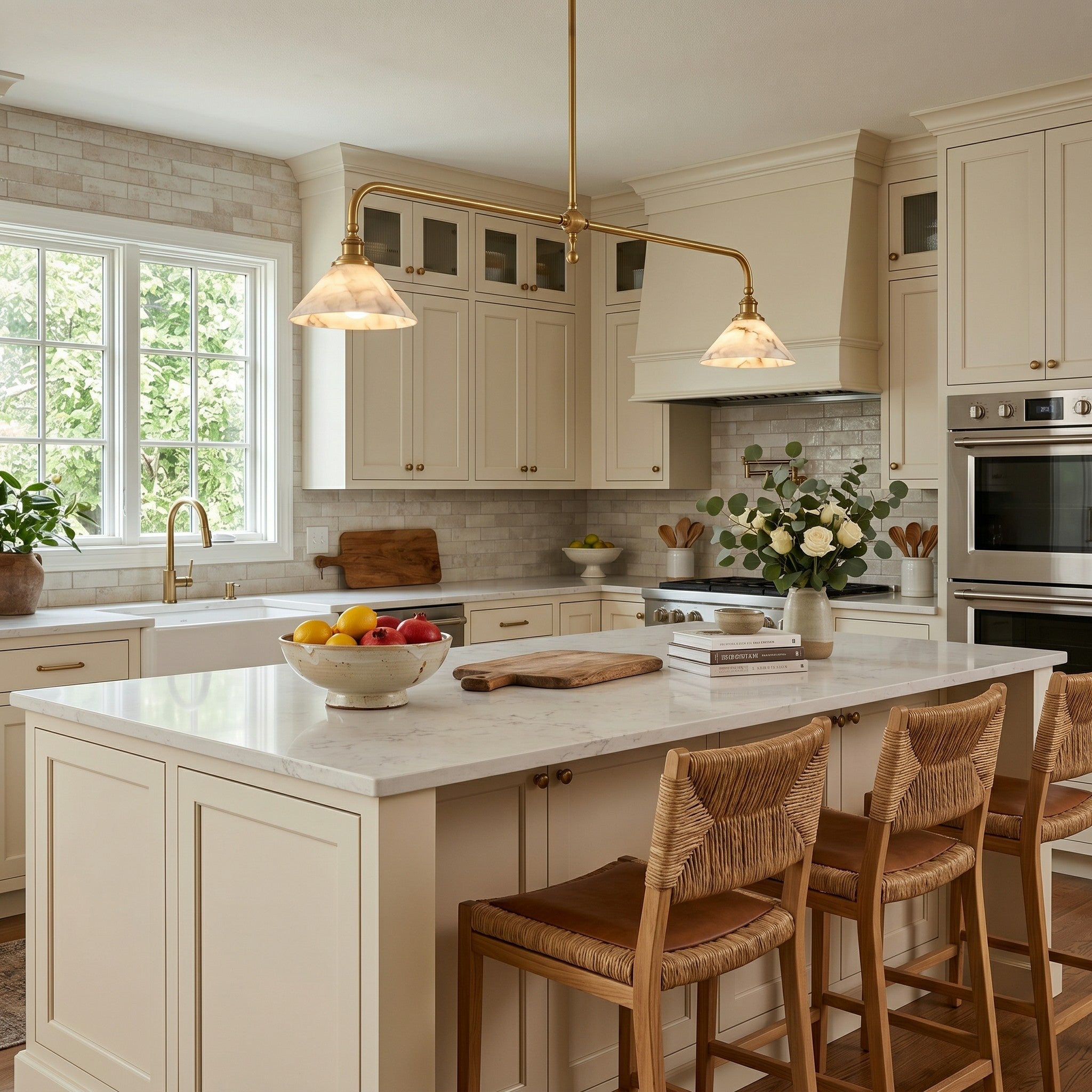 Niveine Alabaster Pendant Light