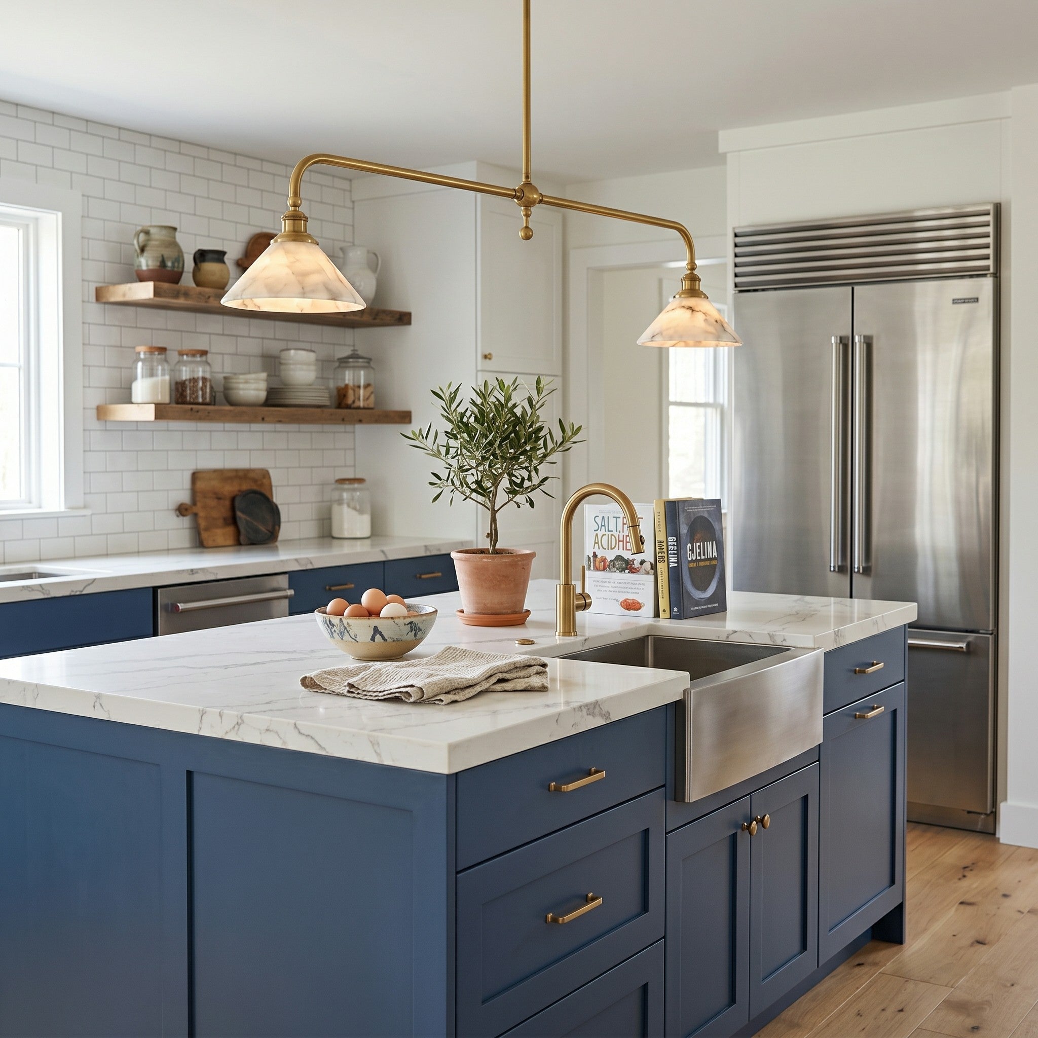 Niveine Alabaster Pendant Light