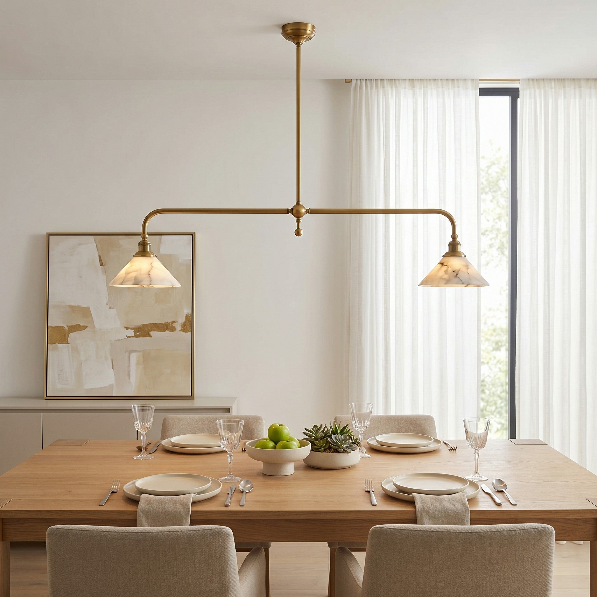 Niveine Alabaster Pendant Light