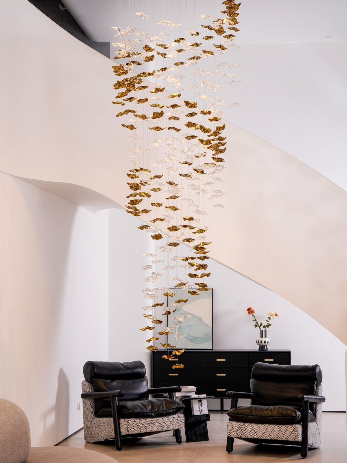 Lisk Luxury Brass Linear Chandelier