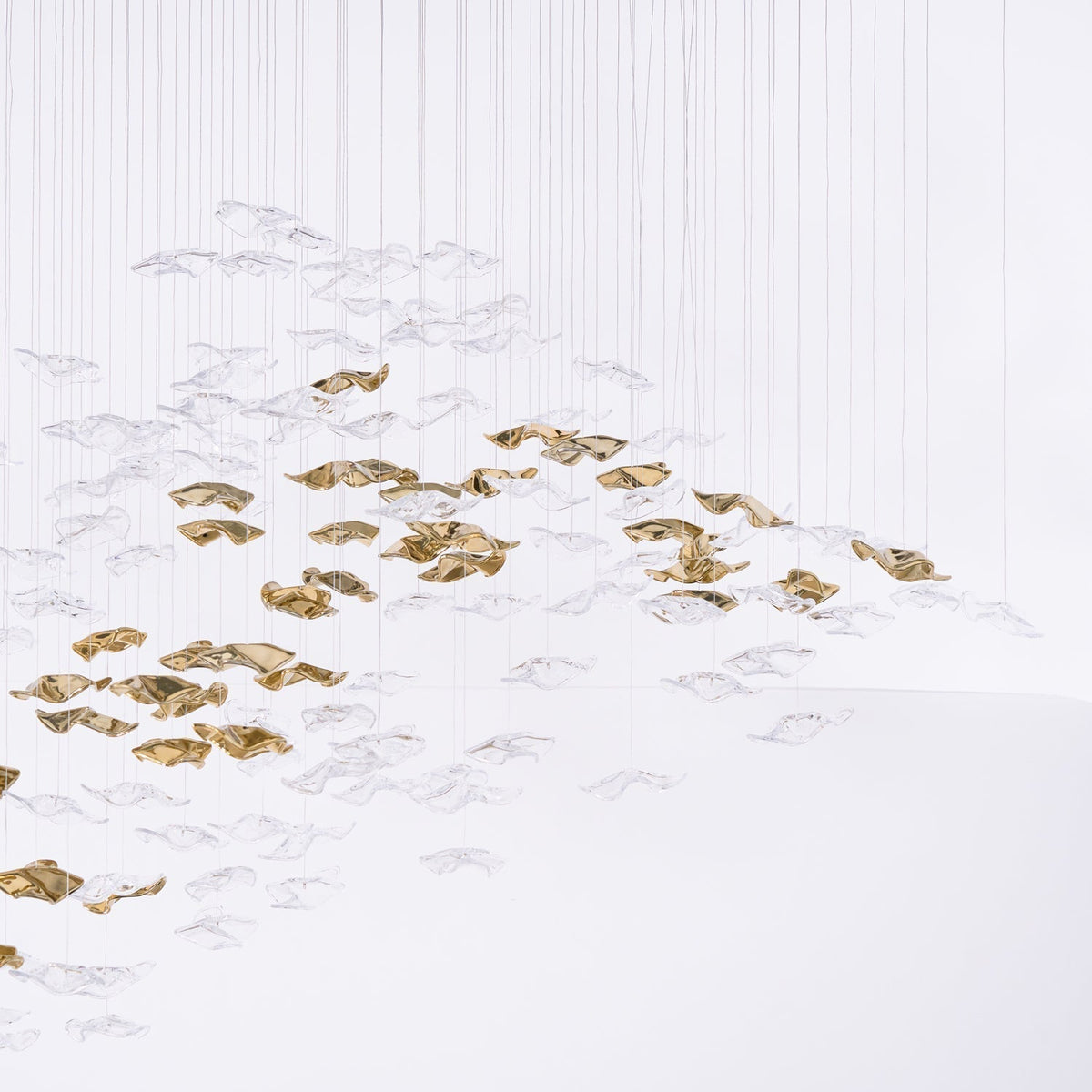 Nephele Crystal Leaf Chandelier