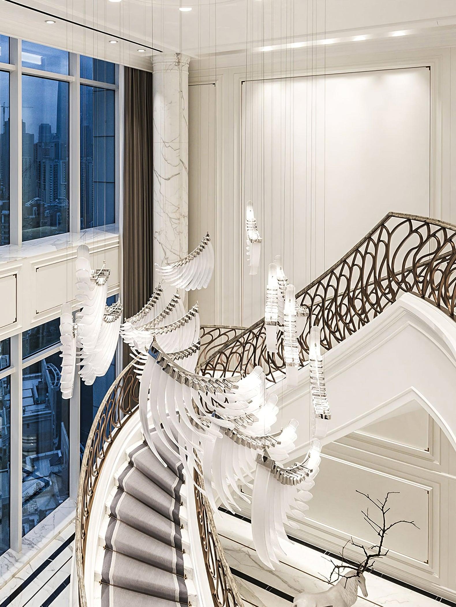 Tiered Postmodern Luxury Palmette Chandelier