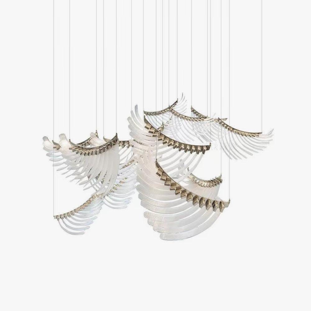 Tiered Postmodern Luxury Palmette Chandelier