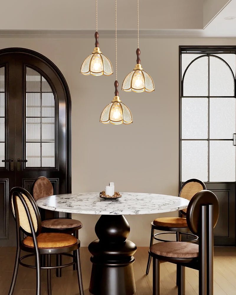 Floraner Brass & Glass Pendant Lamp