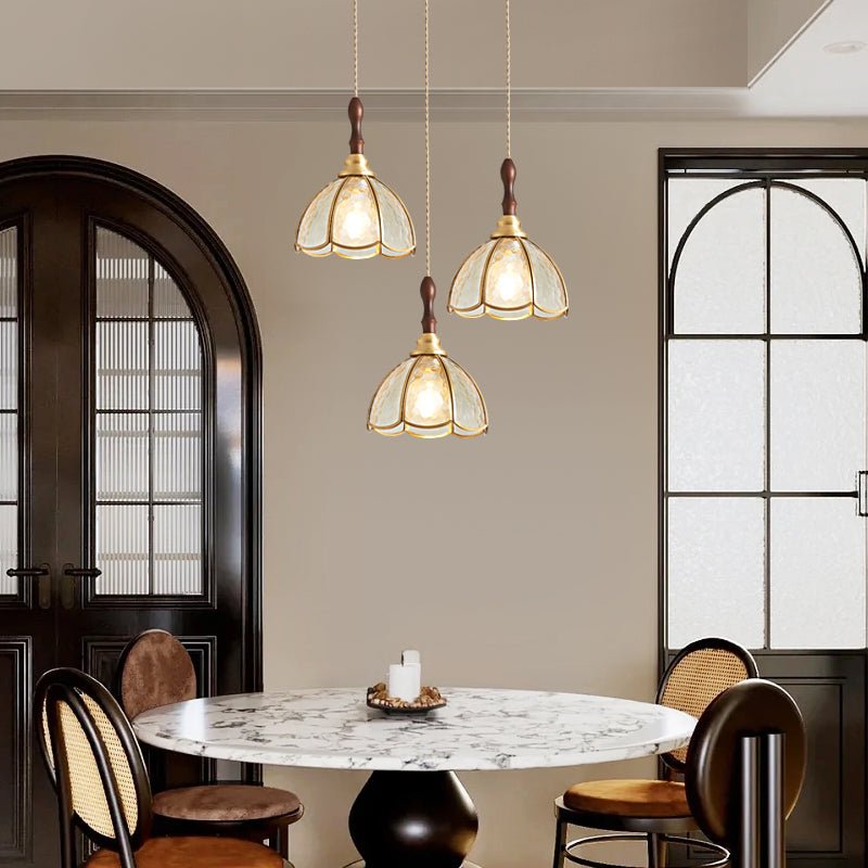 Floraner Brass & Glass Pendant Lamp