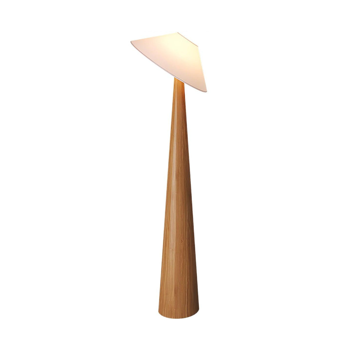 Apex Wooden Tapered Floor Lamp