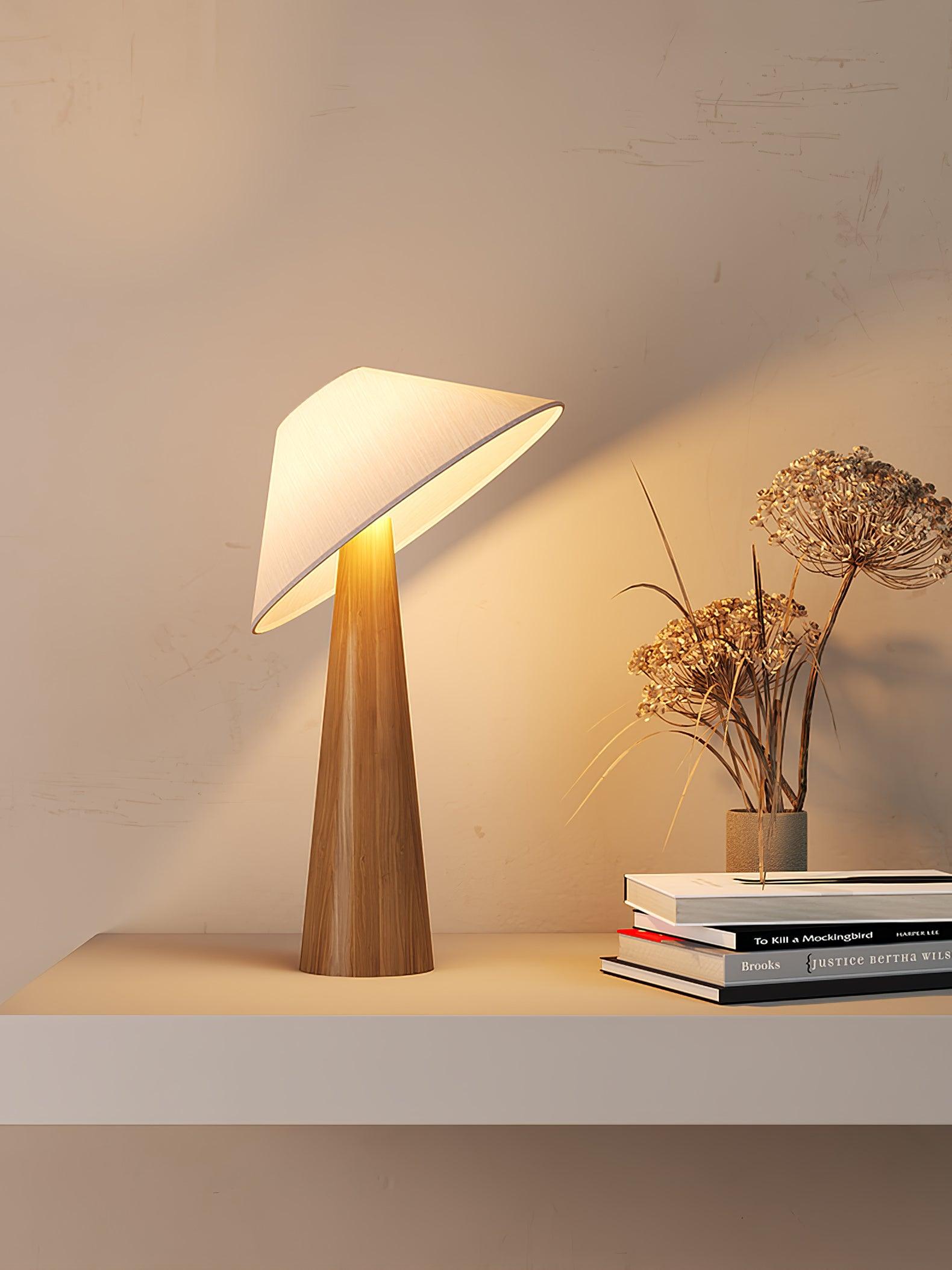 Apex Wooden Tapered Floor Lamp