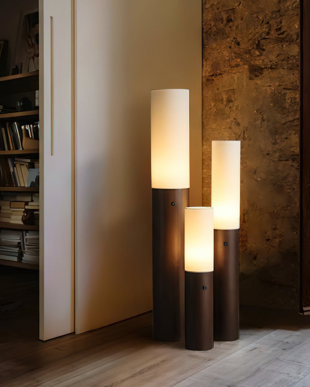 Vero Timber Column Floor Lamp - Neutral Decor