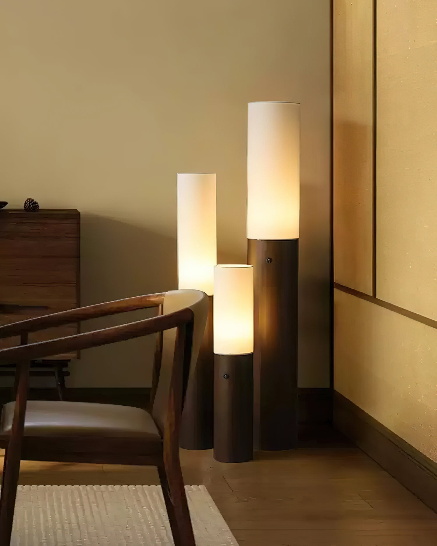 Vero Timber Column Floor Lamp - Neutral Decor