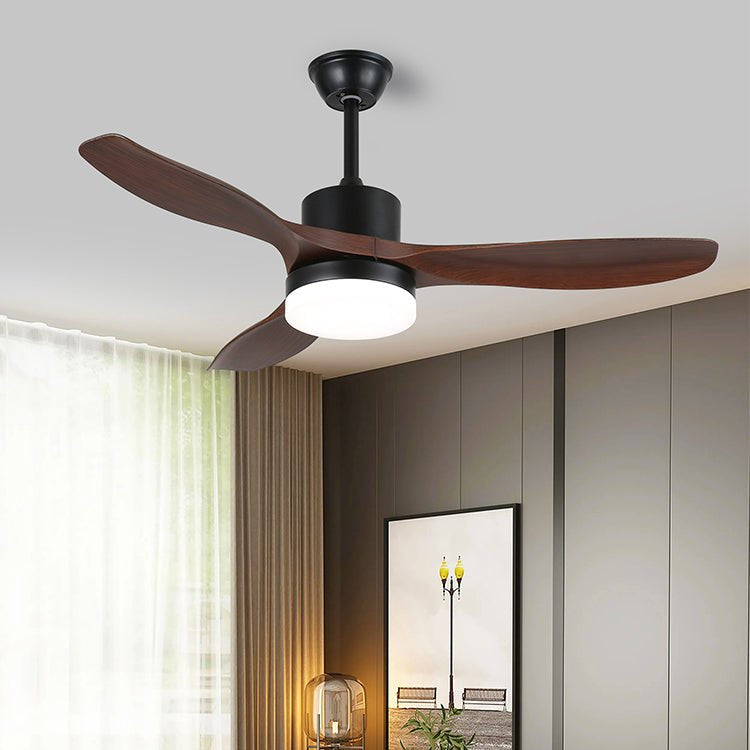 Darian Minimalist Wood Ceiling Fan Light