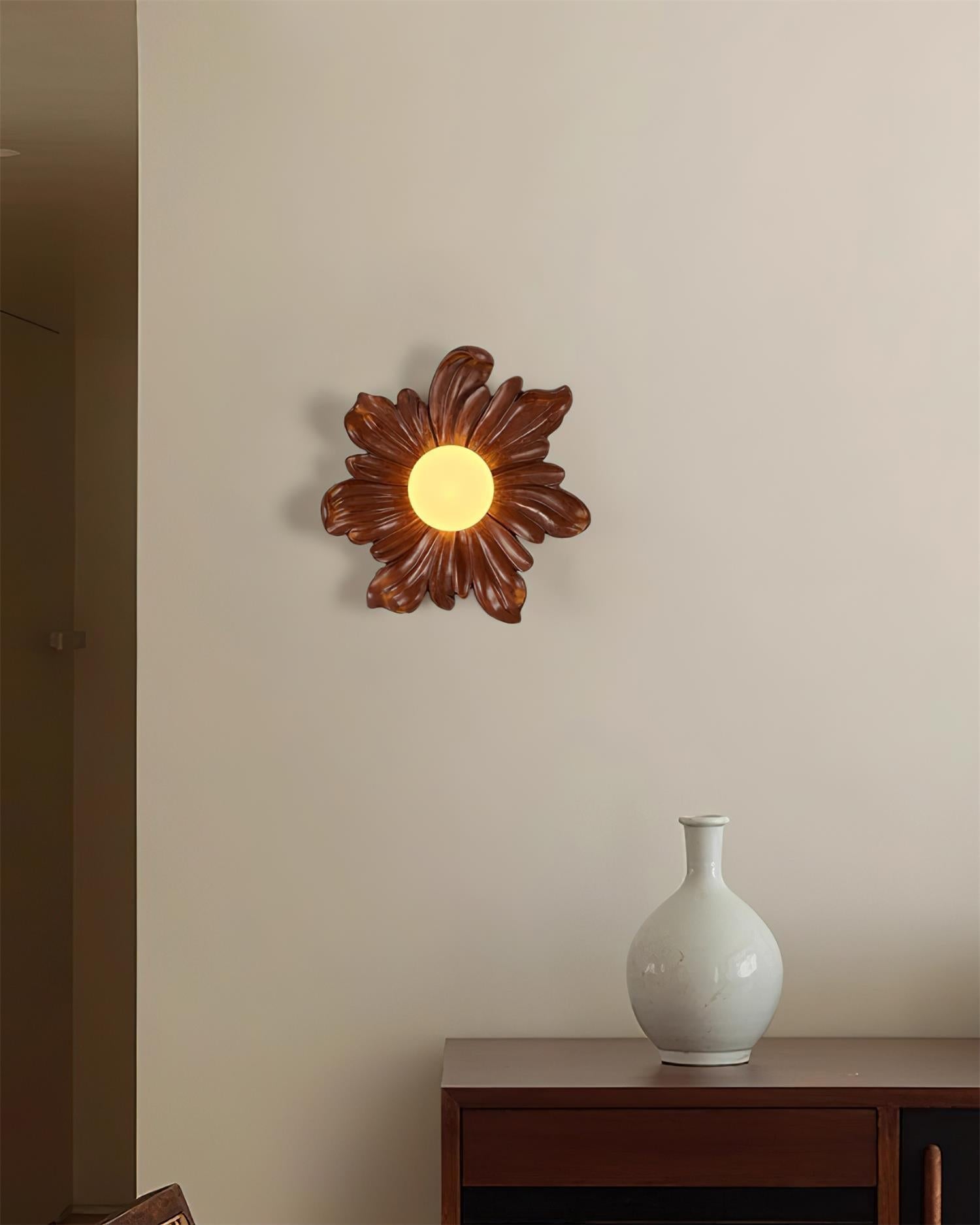 Tina Flower Wall Lamp - Neutral Decor