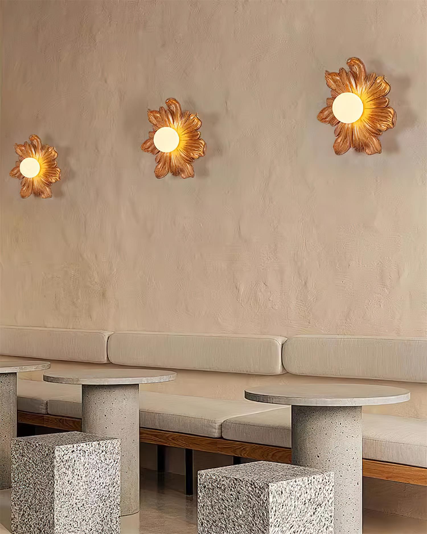 Tina Flower Wall Lamp - Neutral Decor