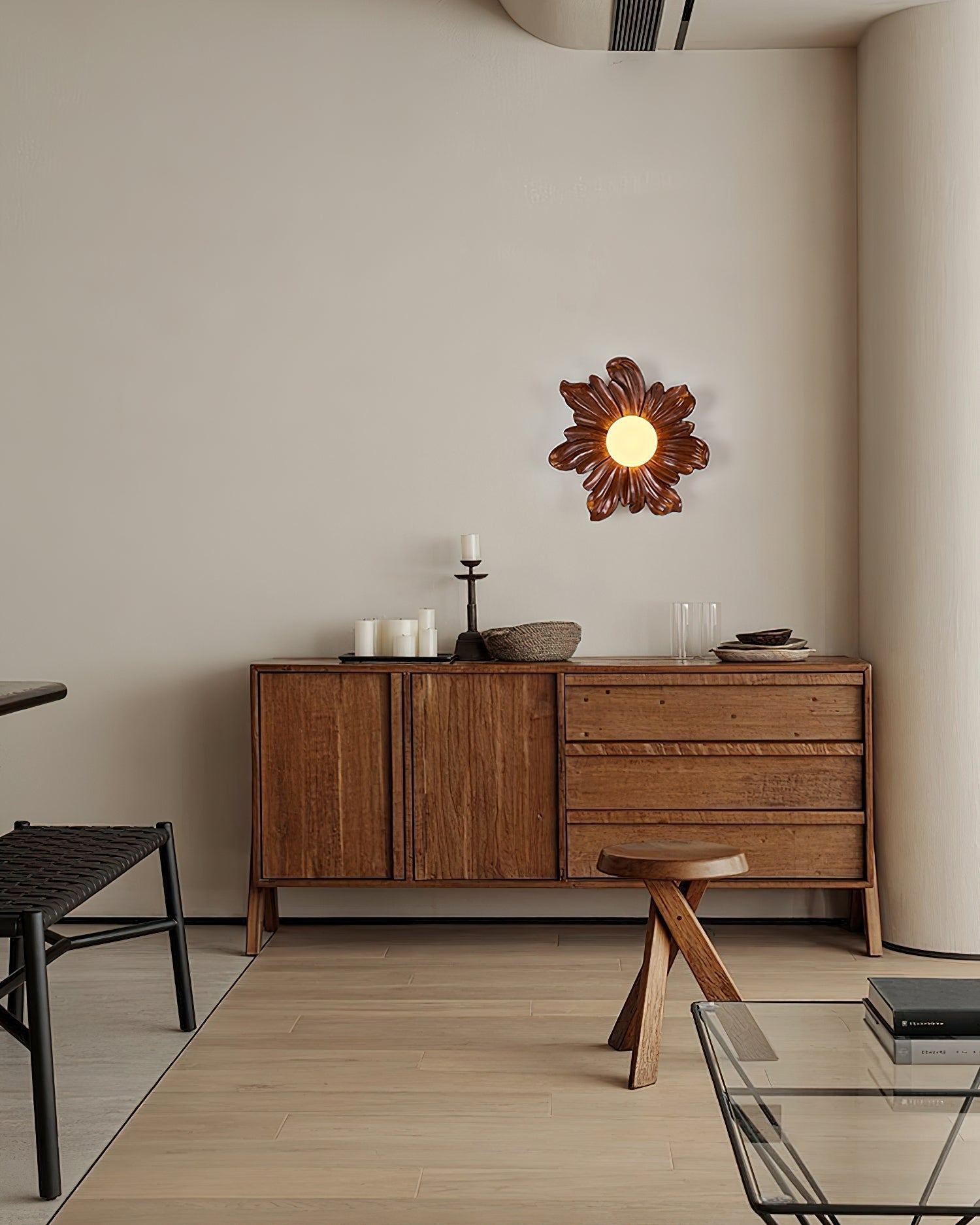 Tina Flower Wall Lamp - Neutral Decor