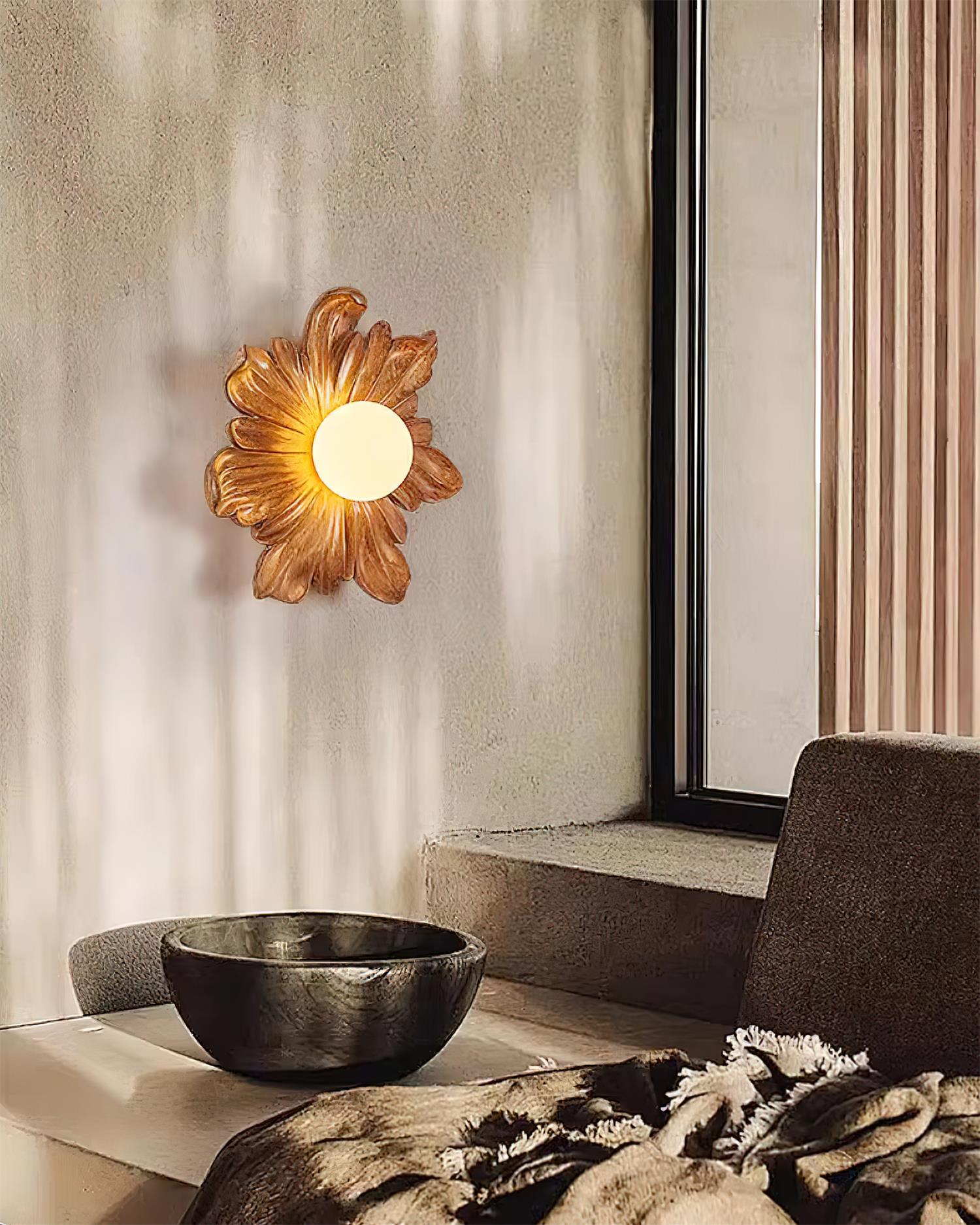 Tina Flower Wall Lamp - Neutral Decor
