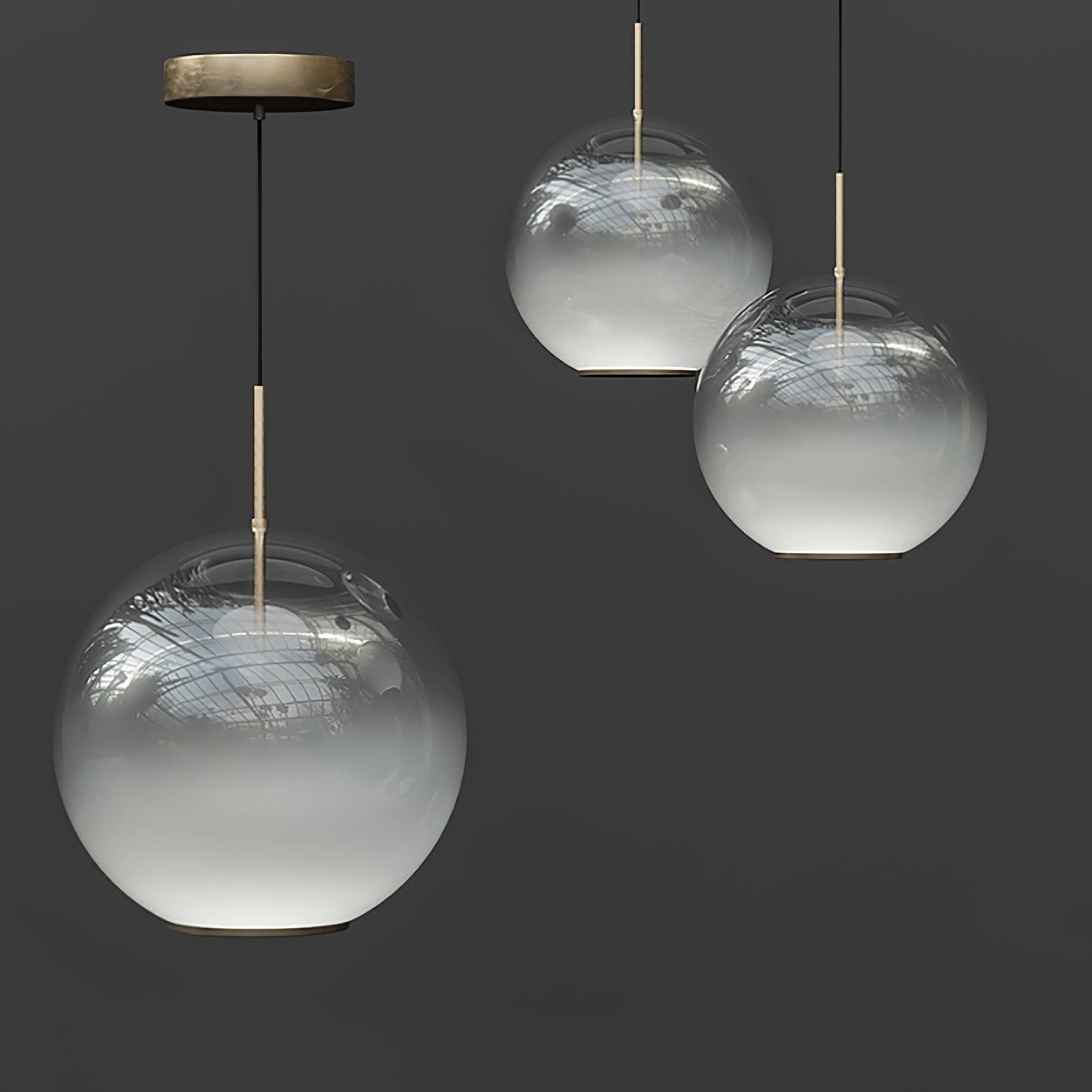 Celelaine Pendant Lamp Smoke Gray Glass Gradient for Living Room