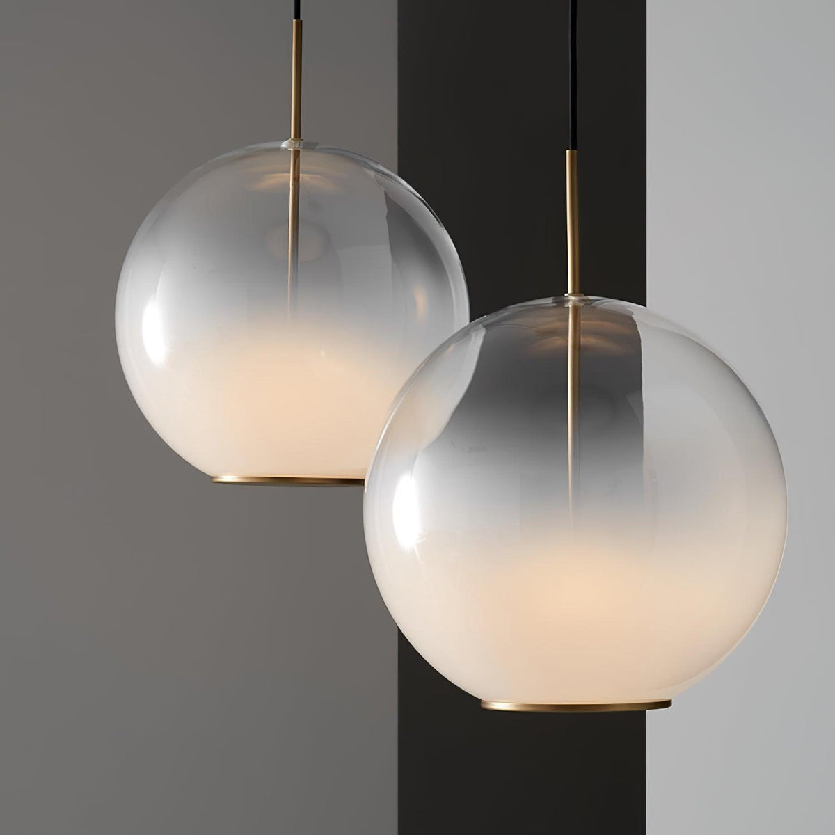Celelaine Pendant Lamp Smoke Gray Glass Gradient for Living Room