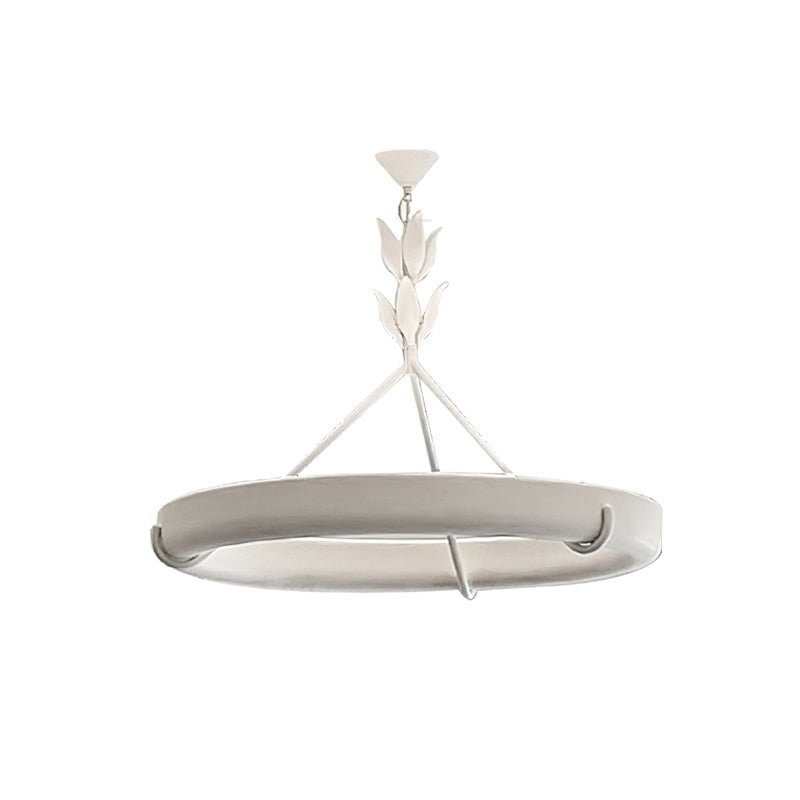 Eixor Chandelier Plaster White Floral Shape Minimalist