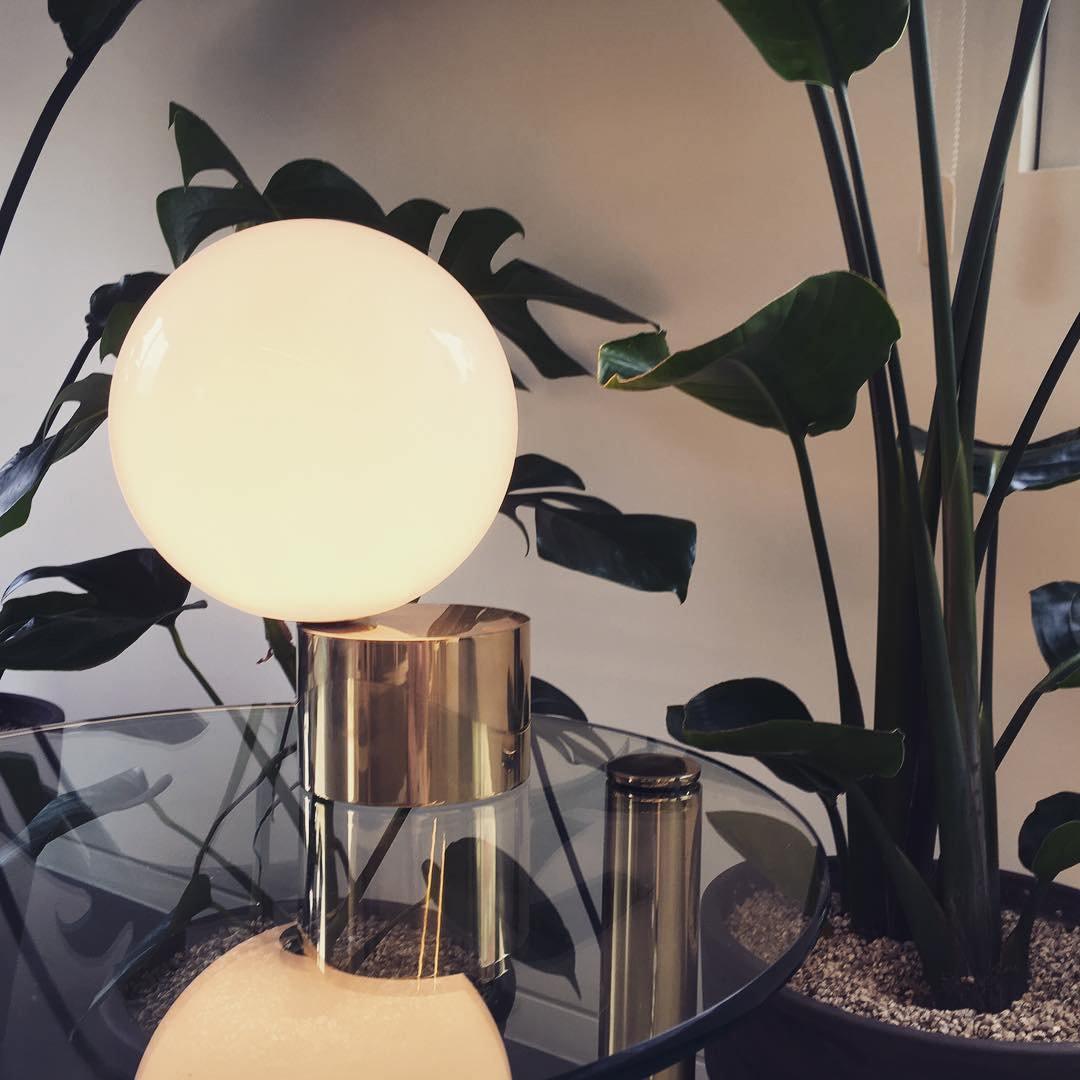 Eiraella Glass Industrial Table Lamp