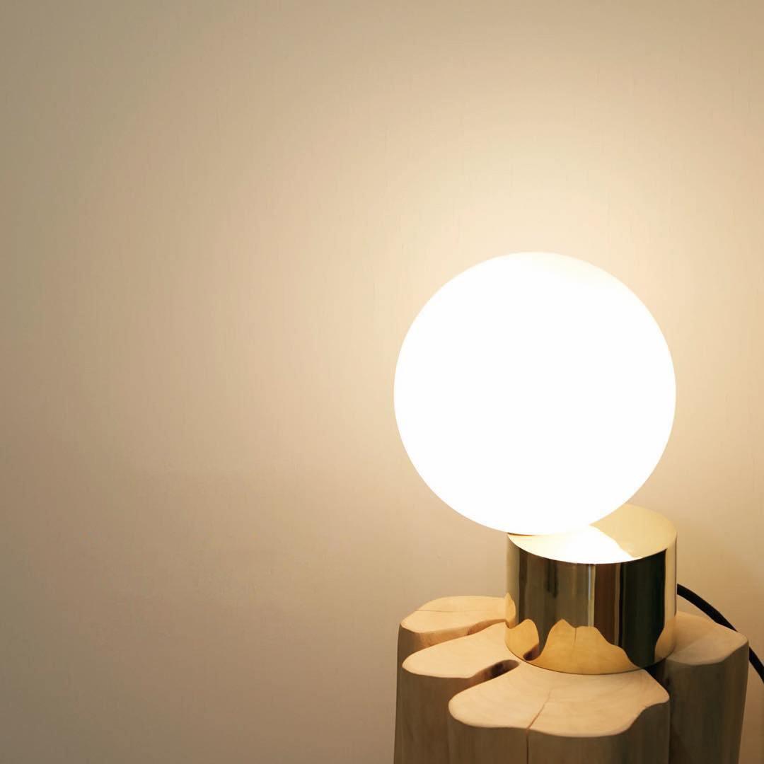 Eiraella Glass Industrial Table Lamp
