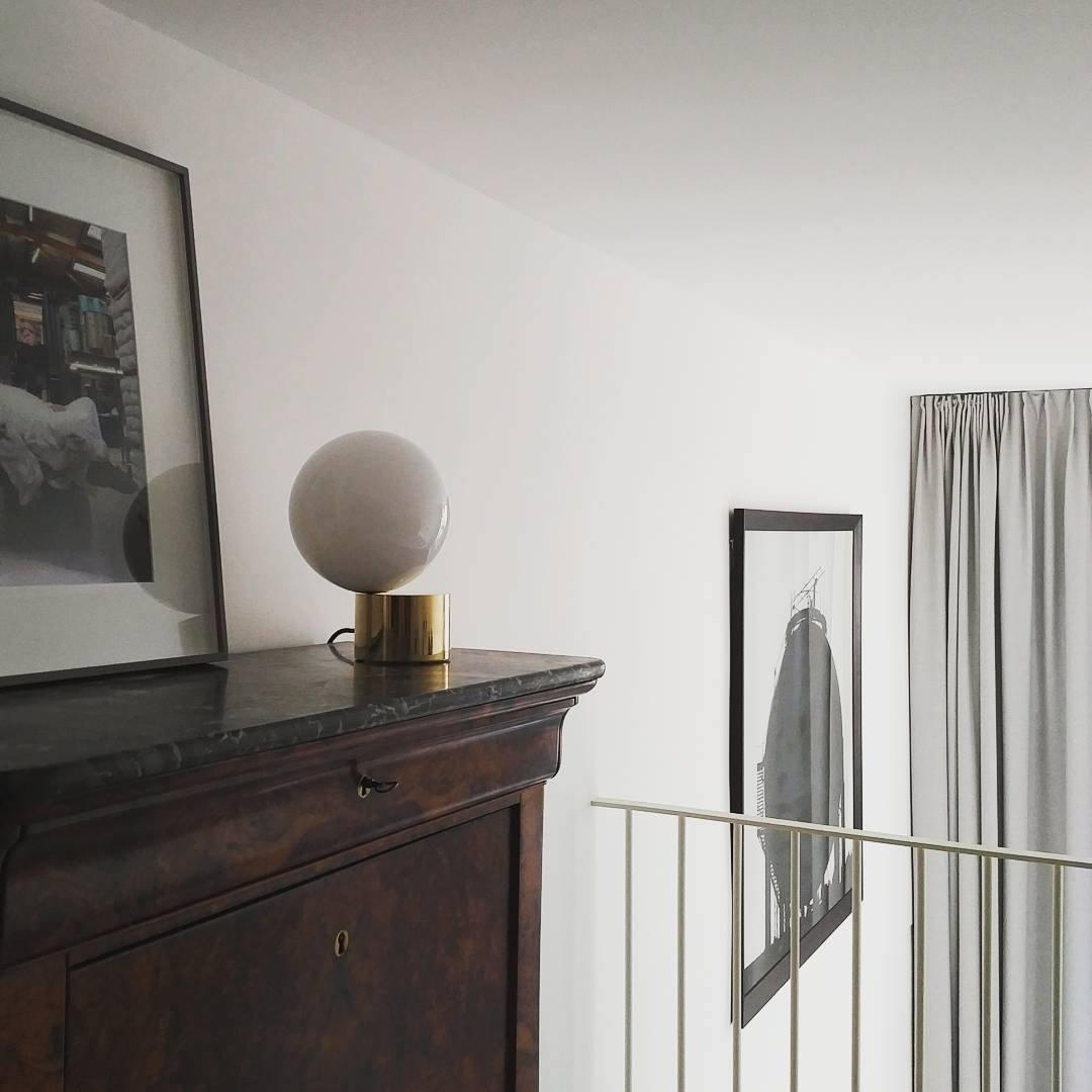 Eiraella Glass Industrial Table Lamp
