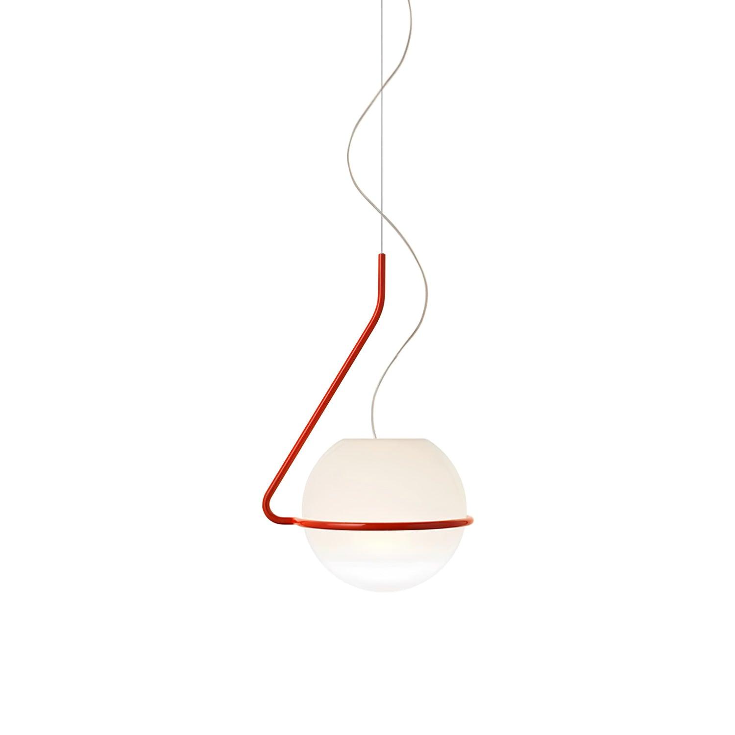 Circular Minimalist Glass Pendant Lamp - Neutral Decor