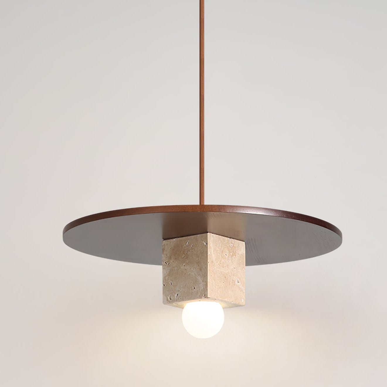 Sarix Geometric Travertine Pendant Light