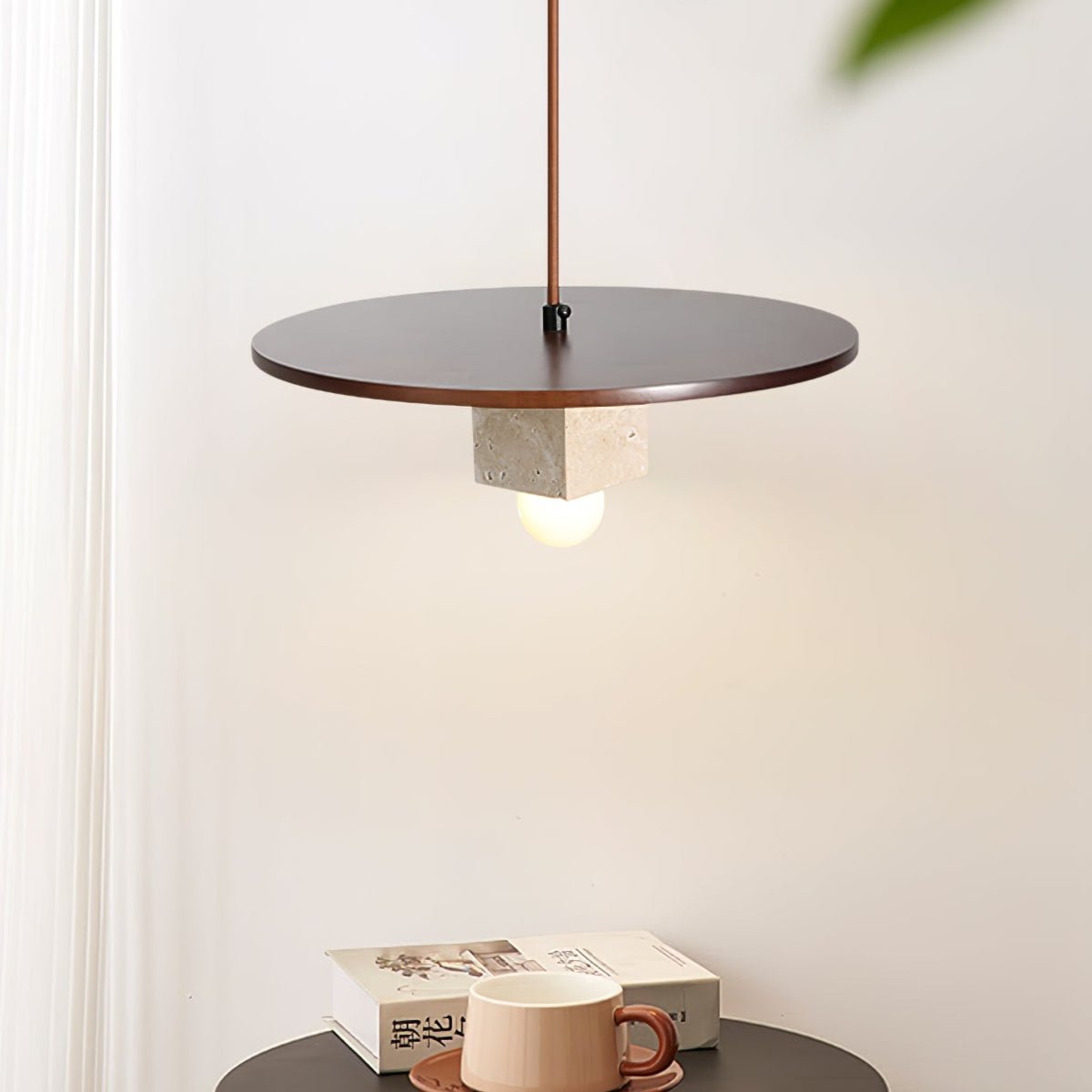Sarix Geometric Travertine Pendant Light
