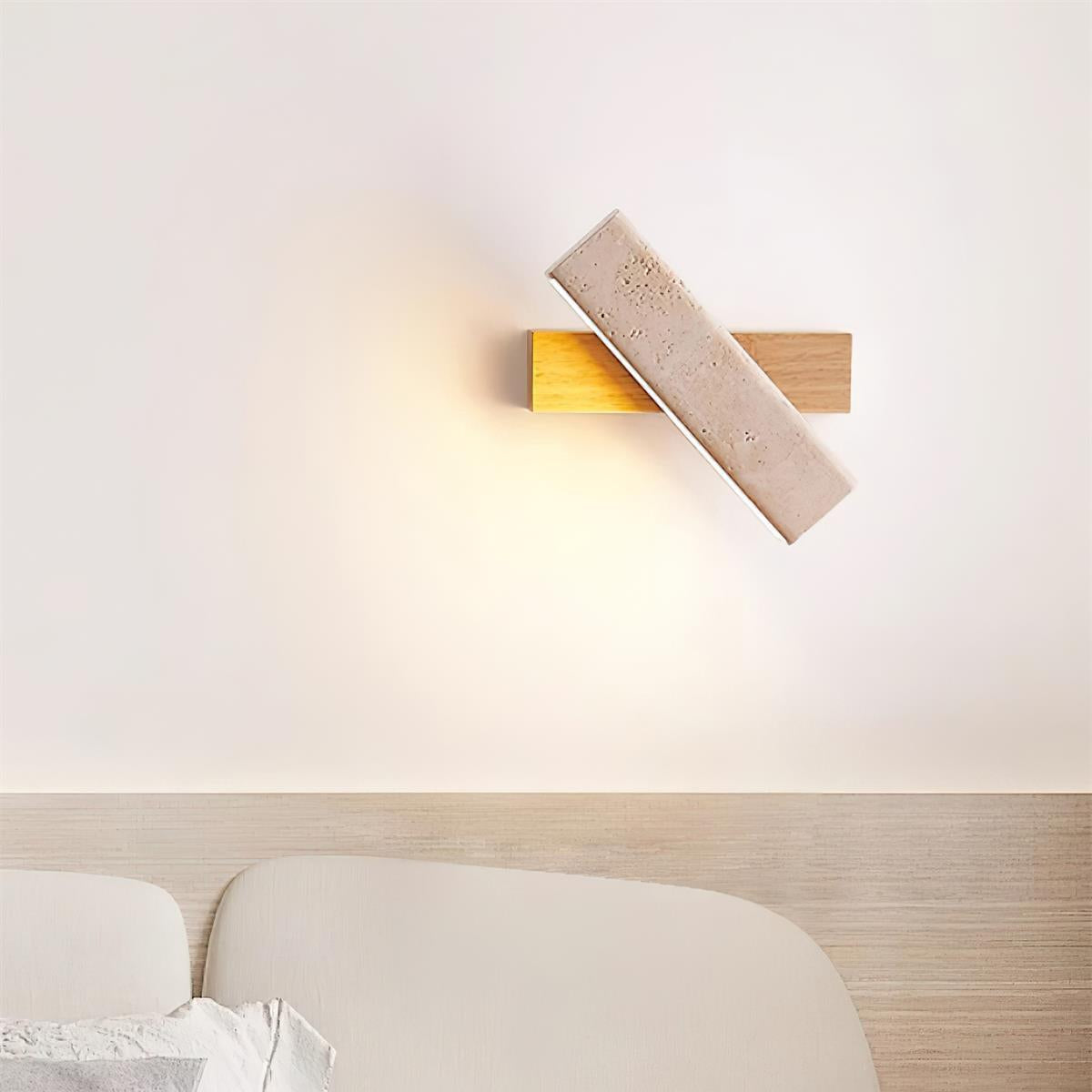 Orbit Travertine Rotating Wall Lamp - Neutral Decor