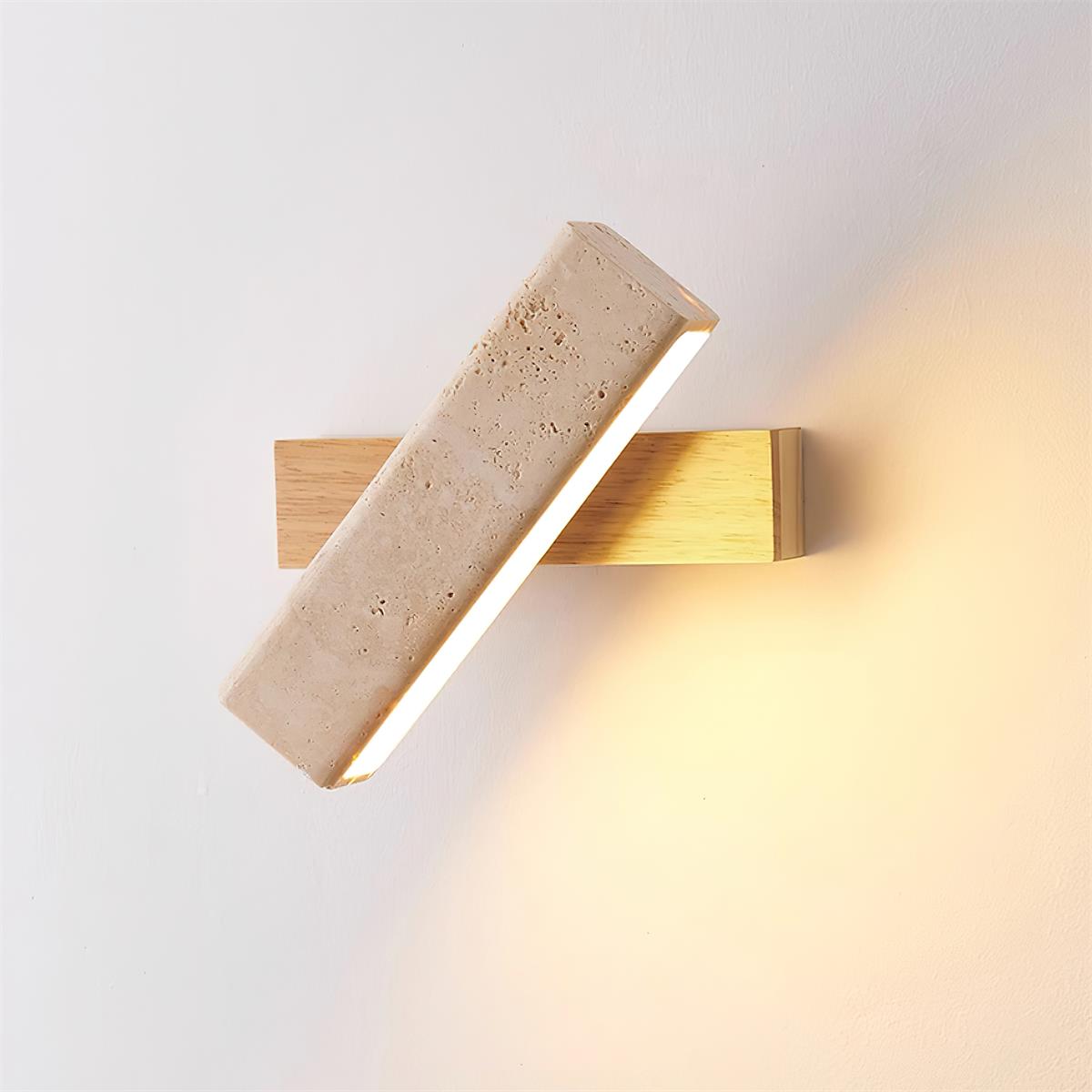 Orbit Travertine Rotating Wall Lamp - Neutral Decor