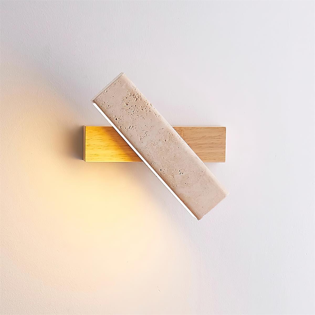 Orbit Travertine Rotating Wall Lamp - Neutral Decor