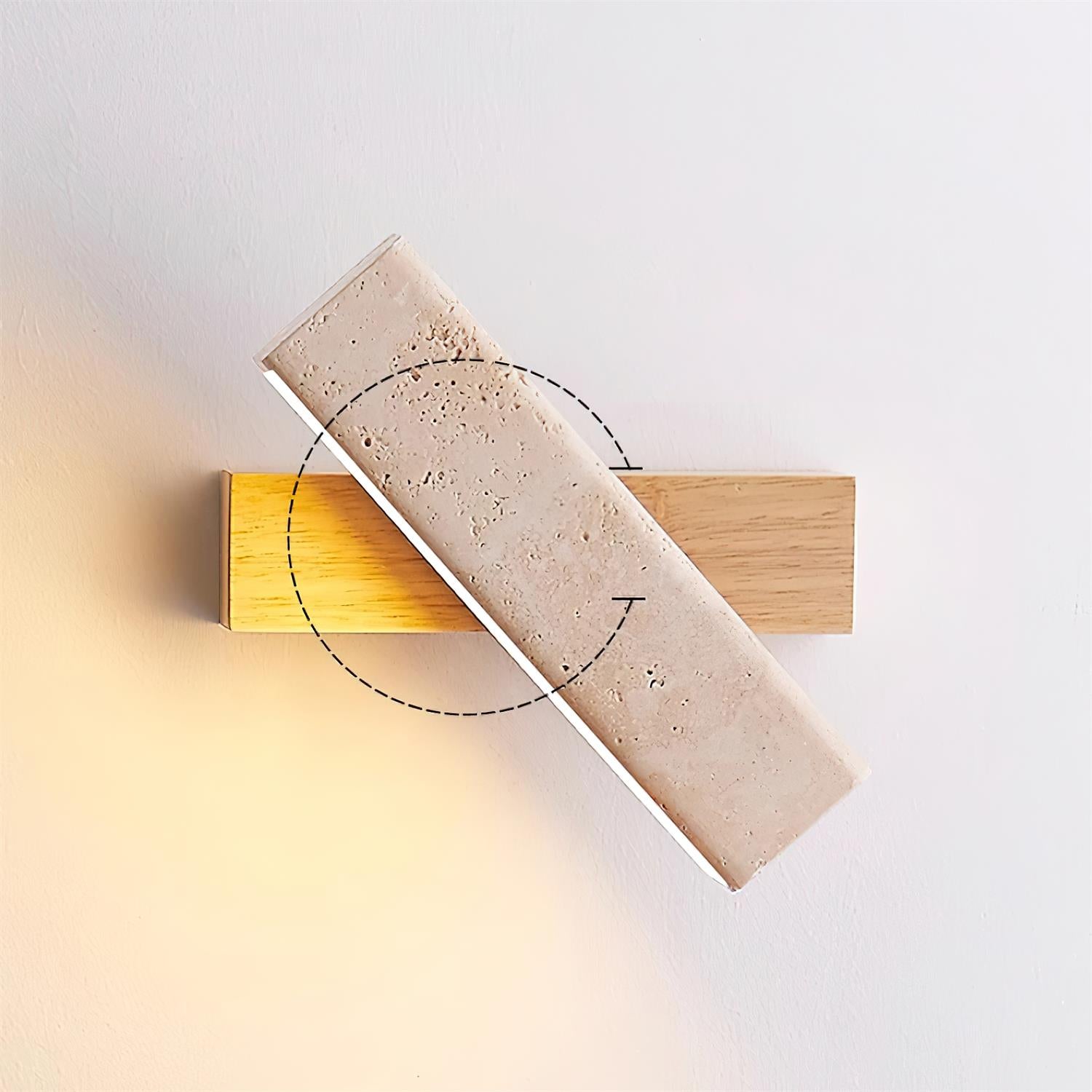 Orbit Travertine Rotating Wall Lamp - Neutral Decor