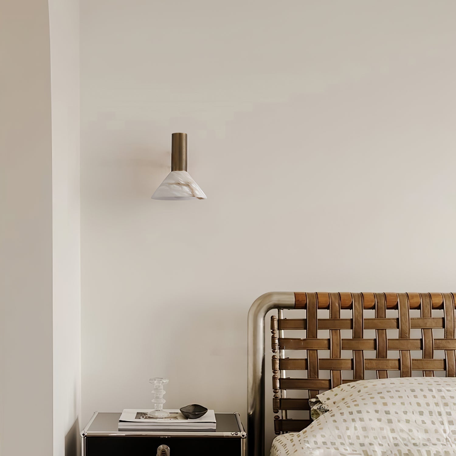 Rino Cone Alabaster Wall Light