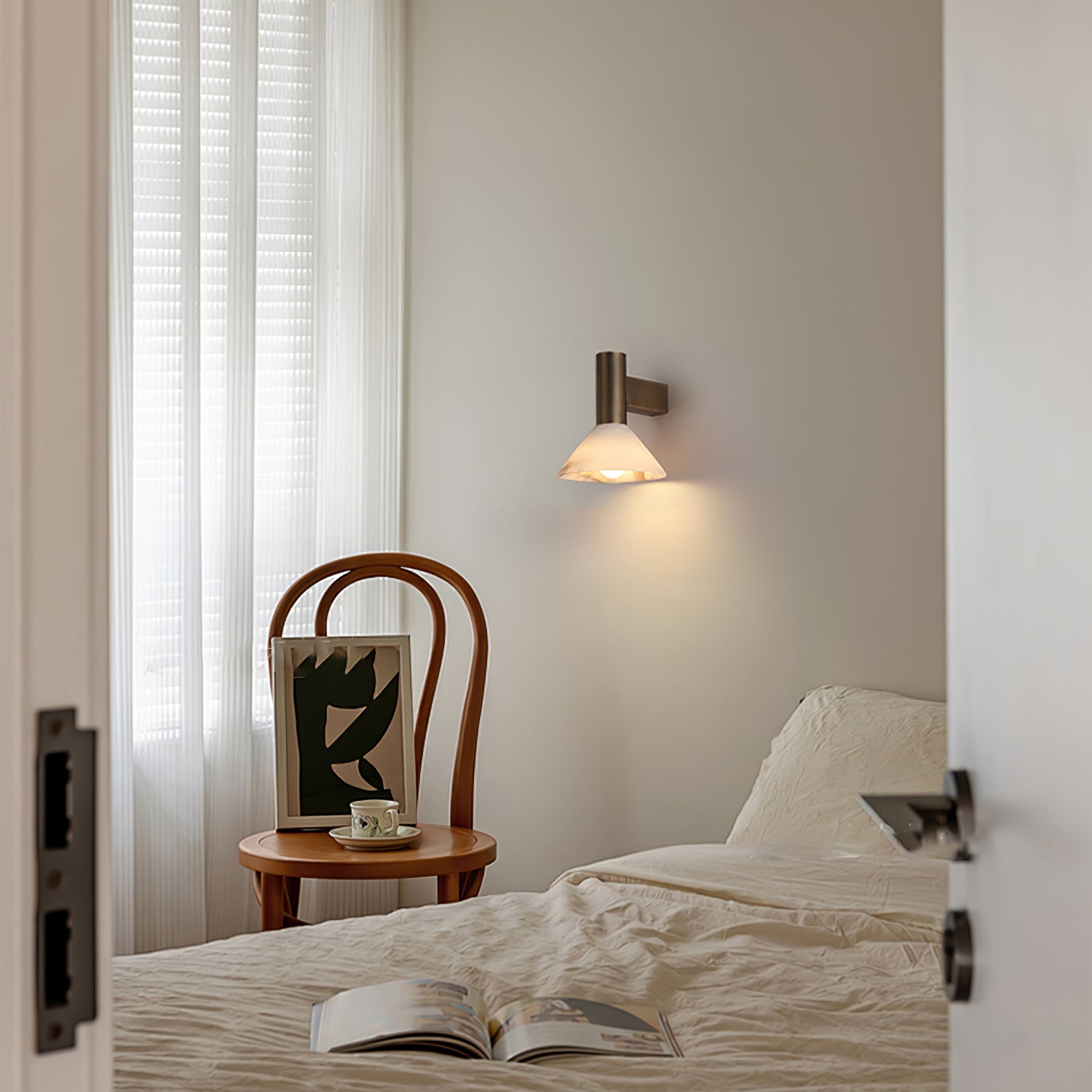 Rino Cone Alabaster Wall Light
