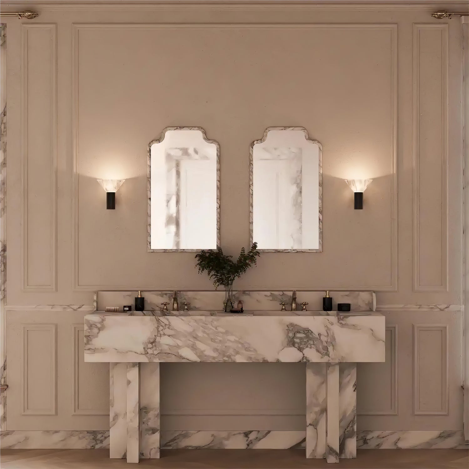 Rino Cone Alabaster Wall Light