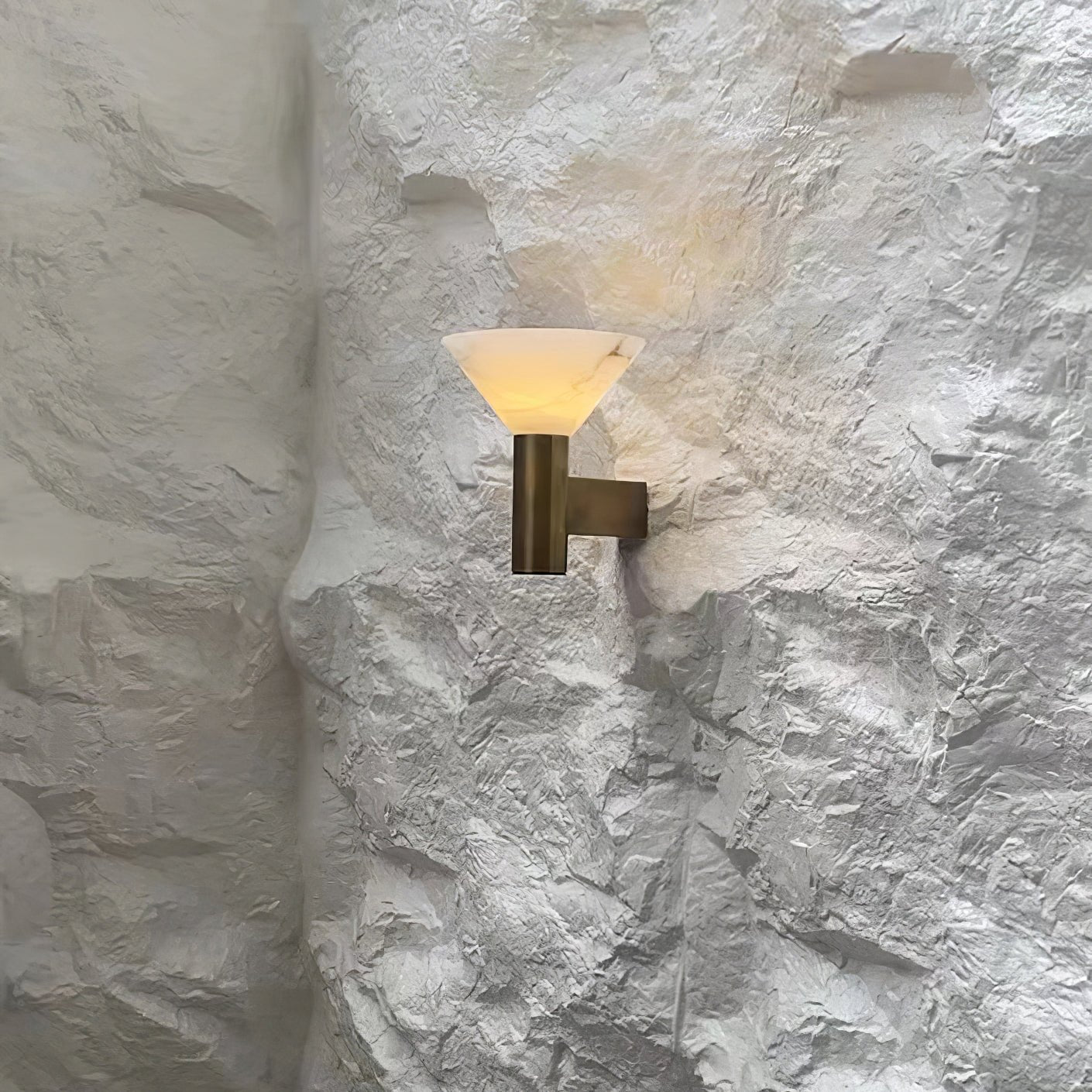 Rino Cone Alabaster Wall Light