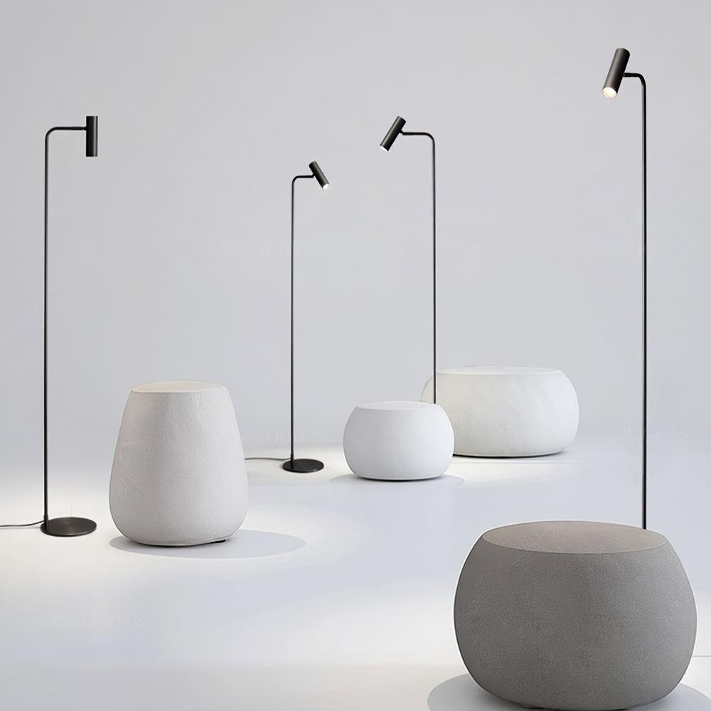 Nirixa Brass Industrial Floor Lamp