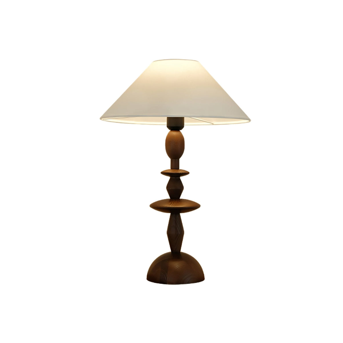 Halenir Wood Fabric Table Lamp