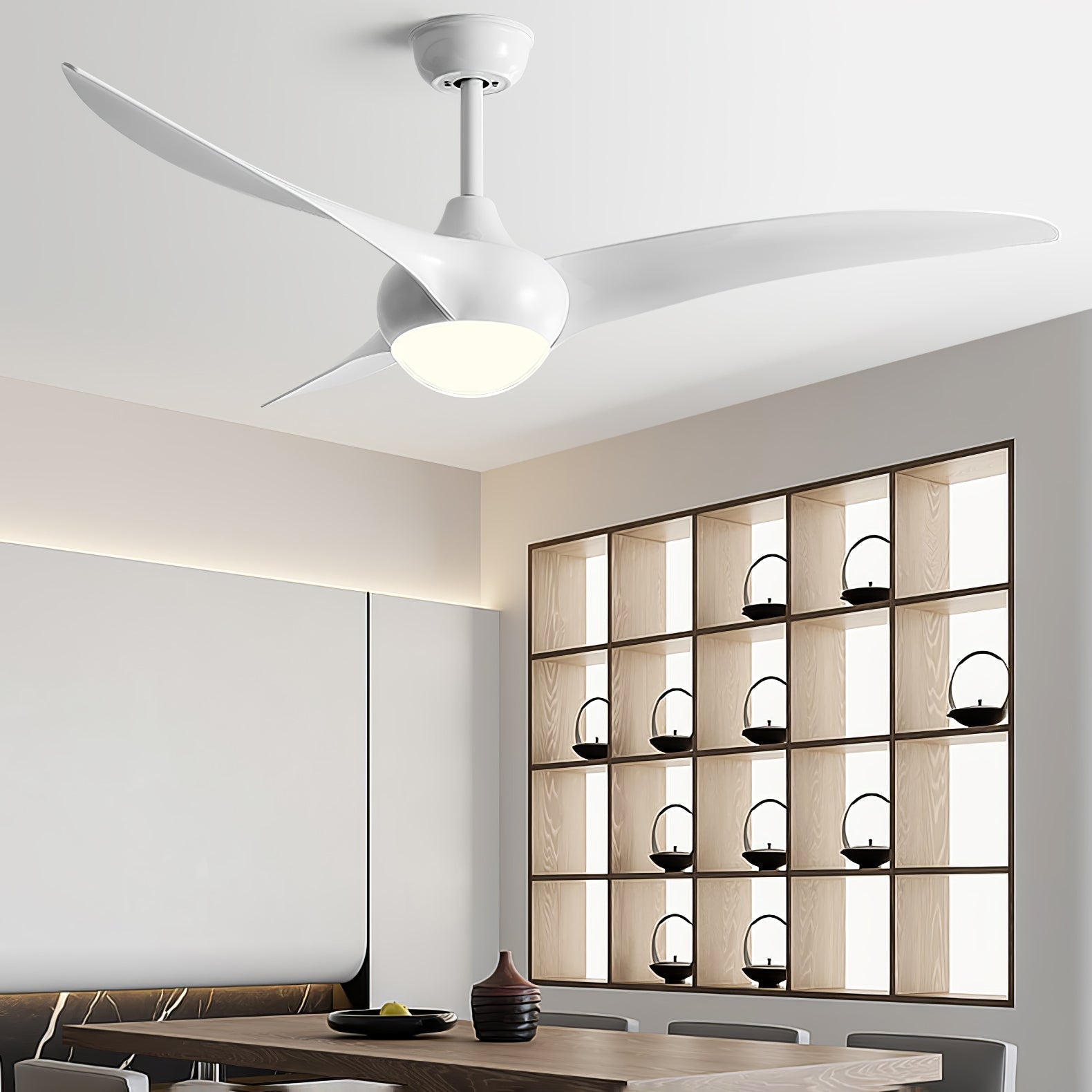 Selerena Natural Traditional Ceiling Fan Light