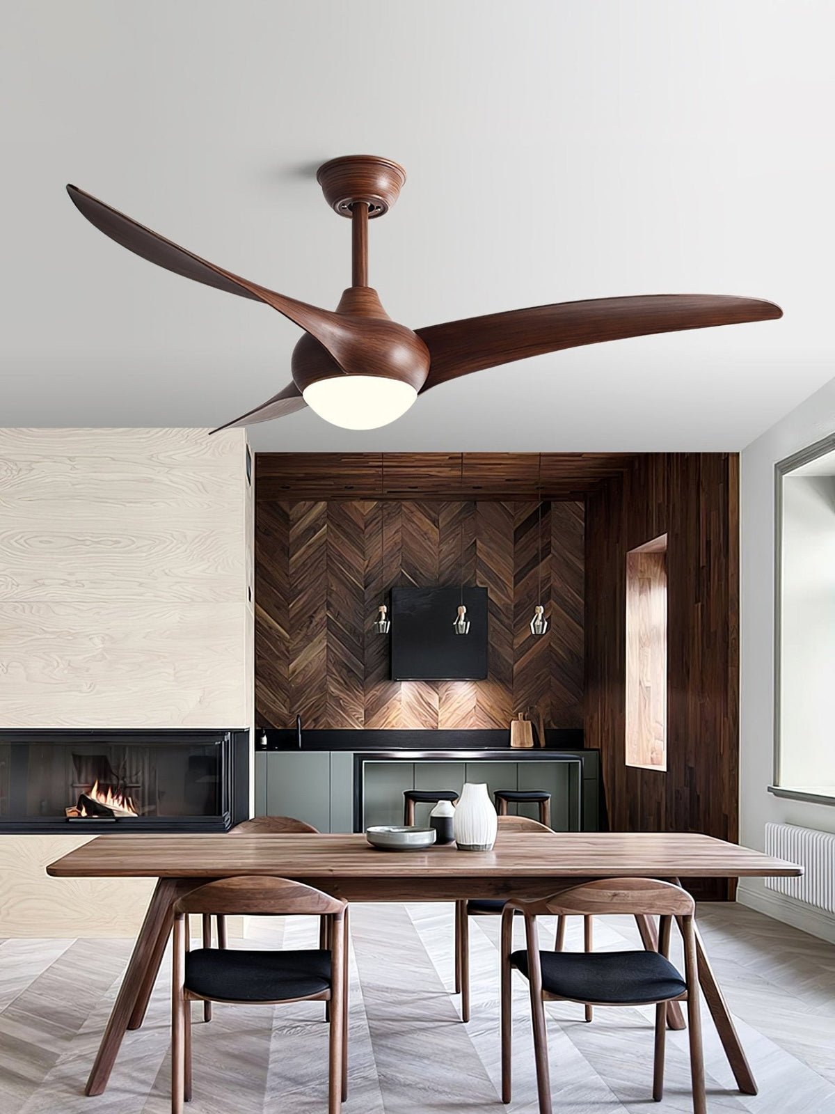 Selerena Natural Traditional Ceiling Fan Light
