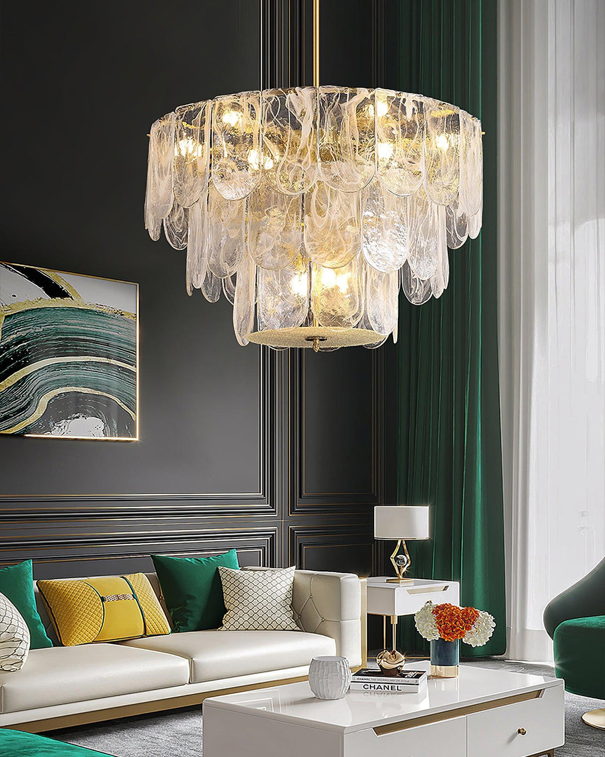 Eiraline Chandelier Traditional Classic Glass Metal