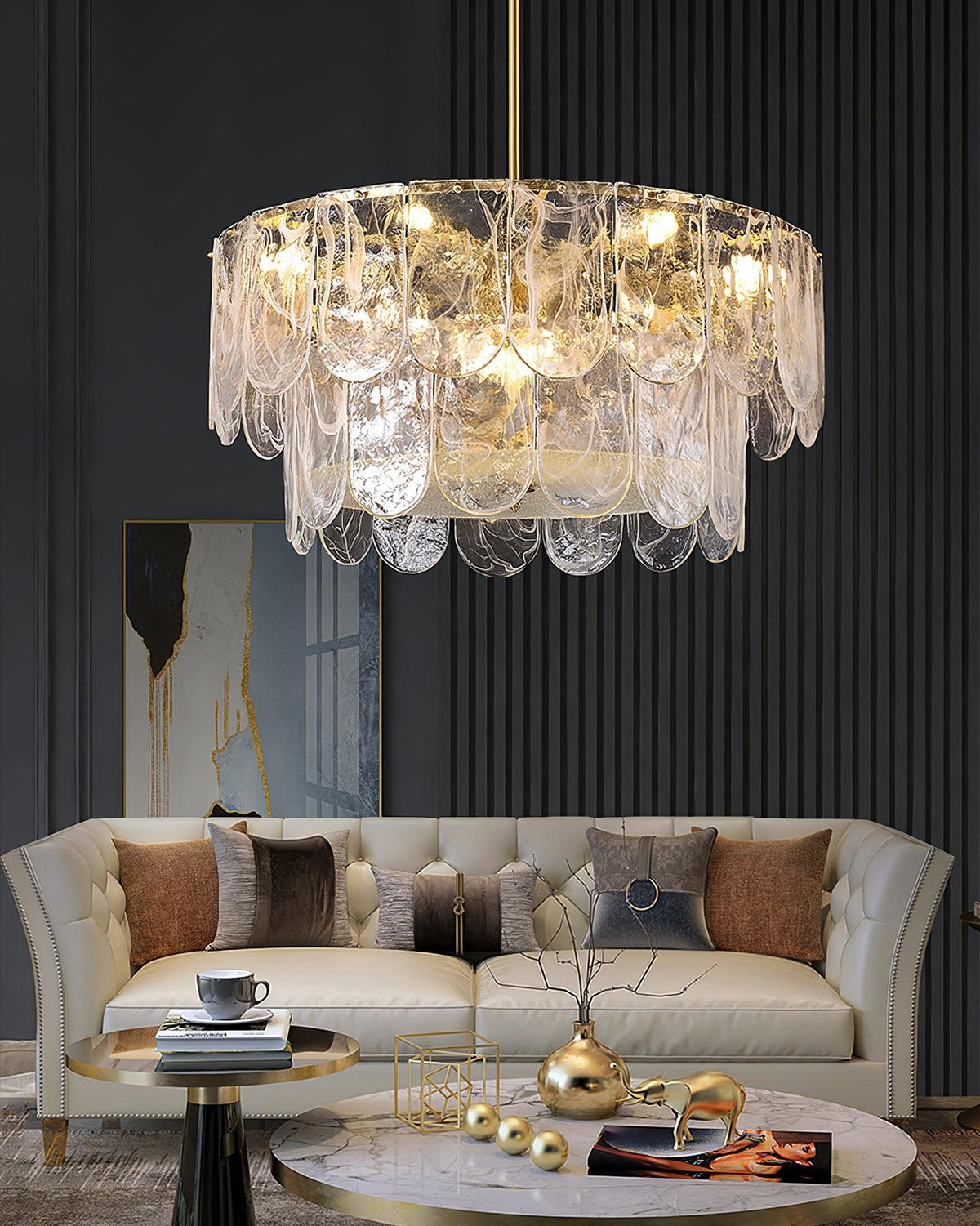 Eiraline Chandelier Traditional Classic Glass Metal