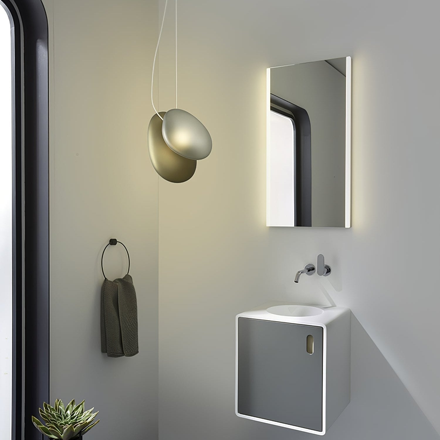 Mervan Frosted Glass Pendant Light