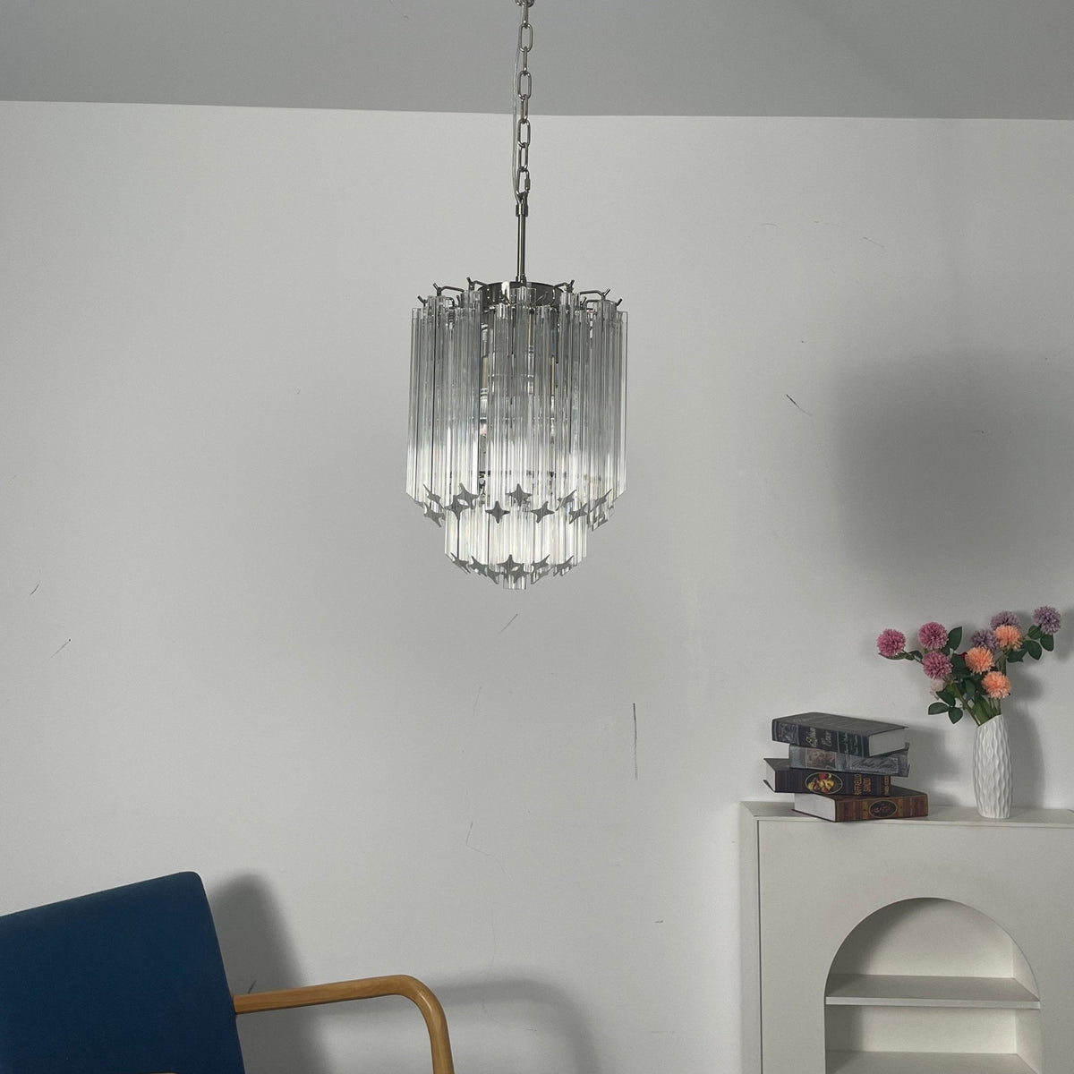 Luph Transparant Murano Glass Prism Chandelier